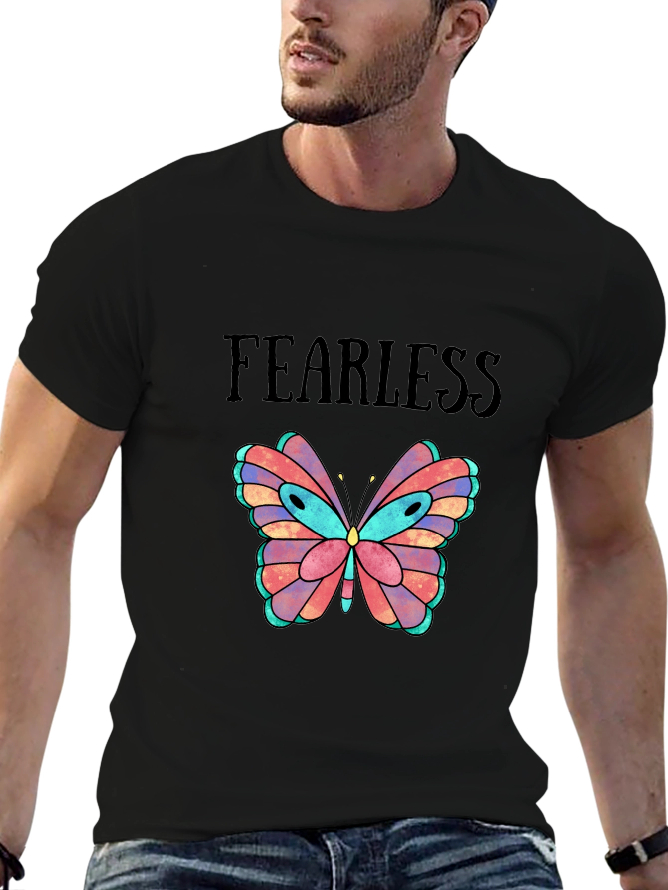 Fearless Butterfly Graphic Tee - Stylish Comfort