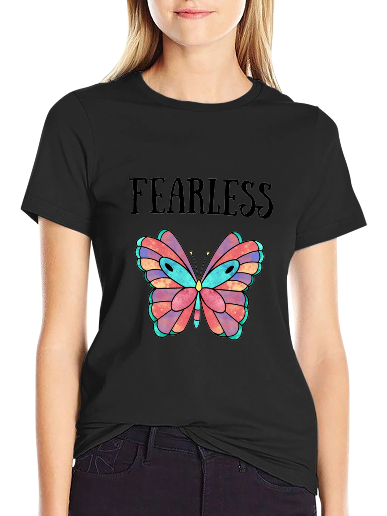 Fearless Butterfly Graphic Tee - Stylish Comfort