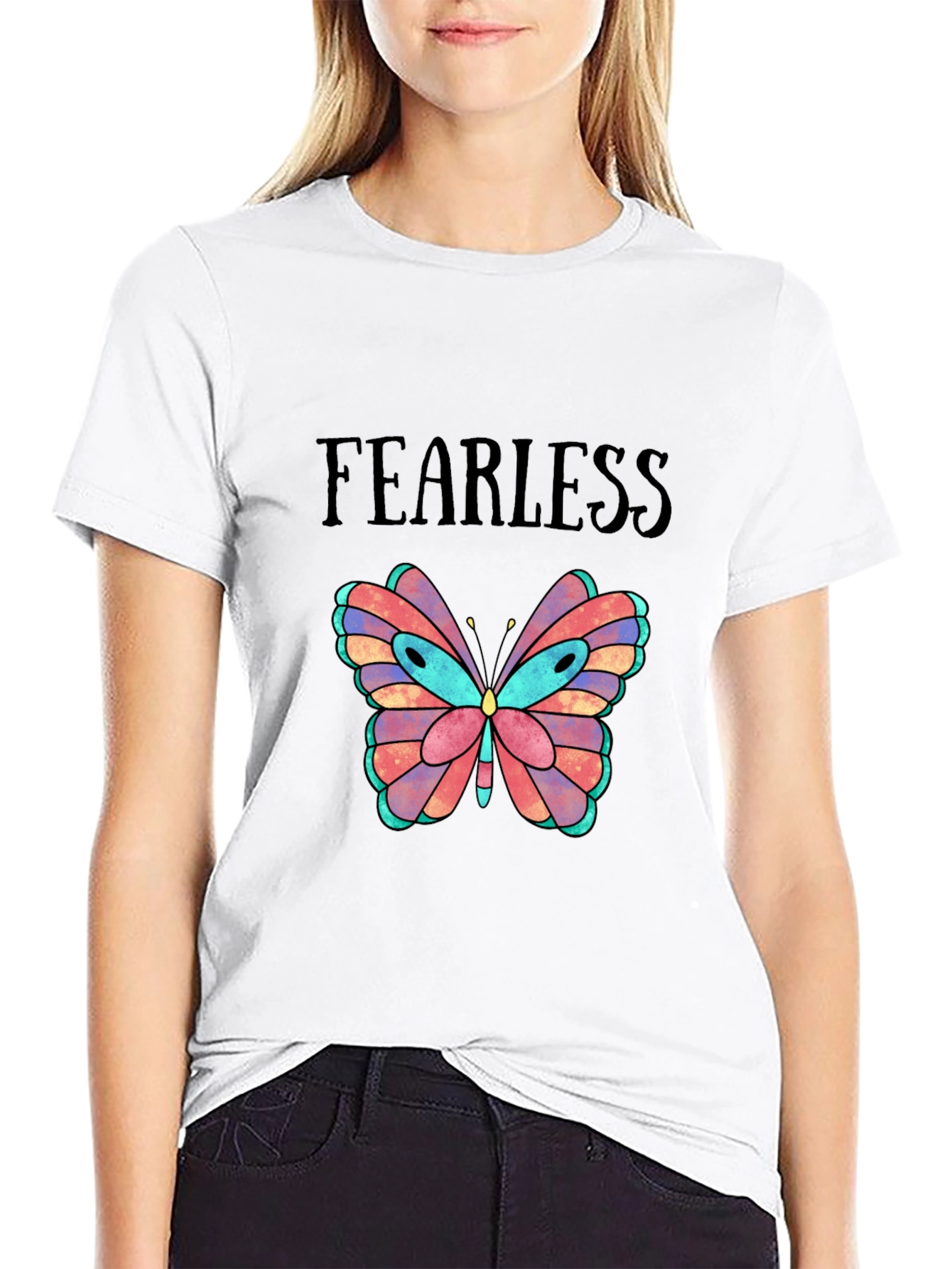 Fearless Butterfly Graphic Tee - Stylish Comfort