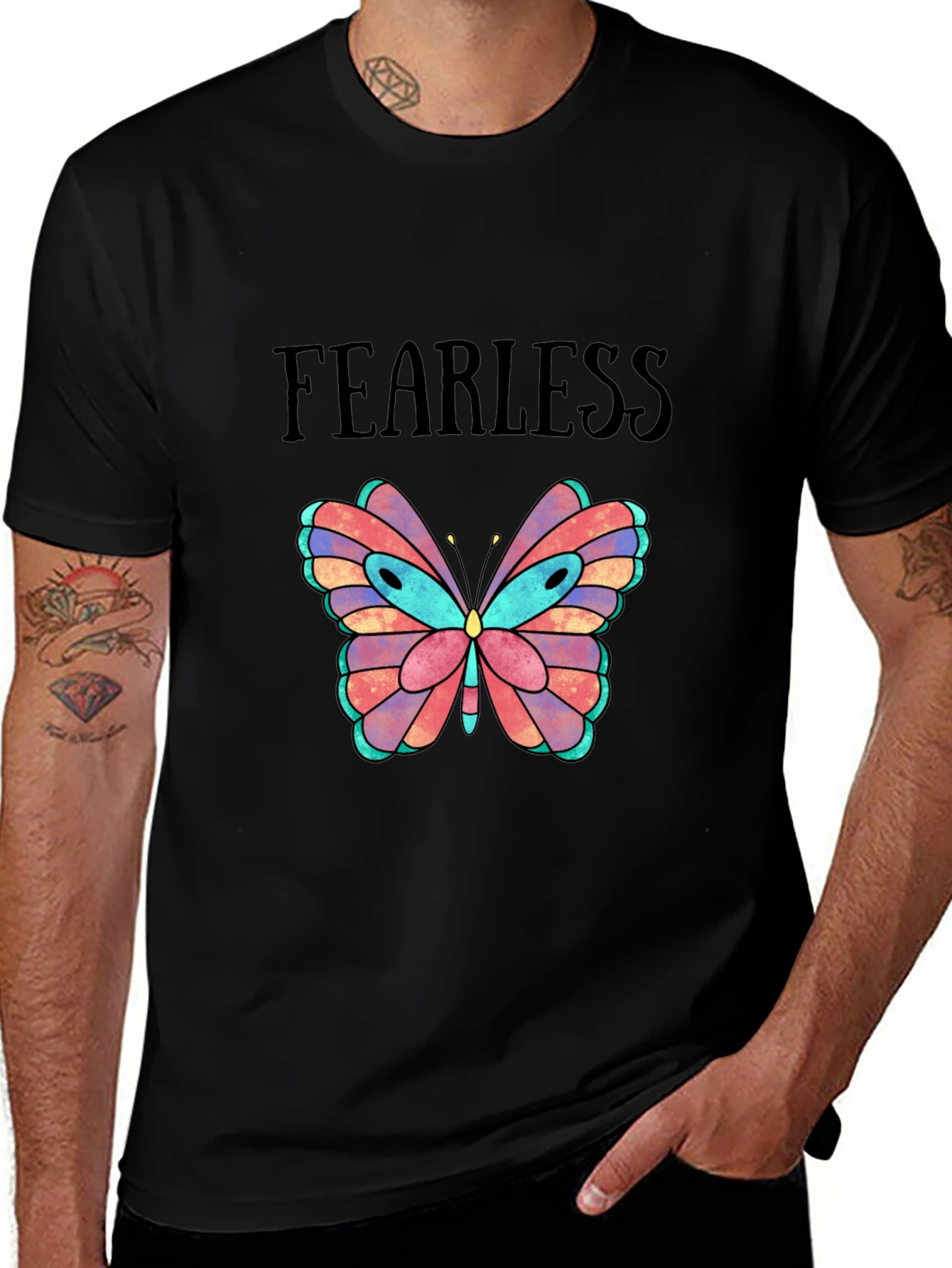 Fearless Butterfly Graphic Tee - Stylish Comfort