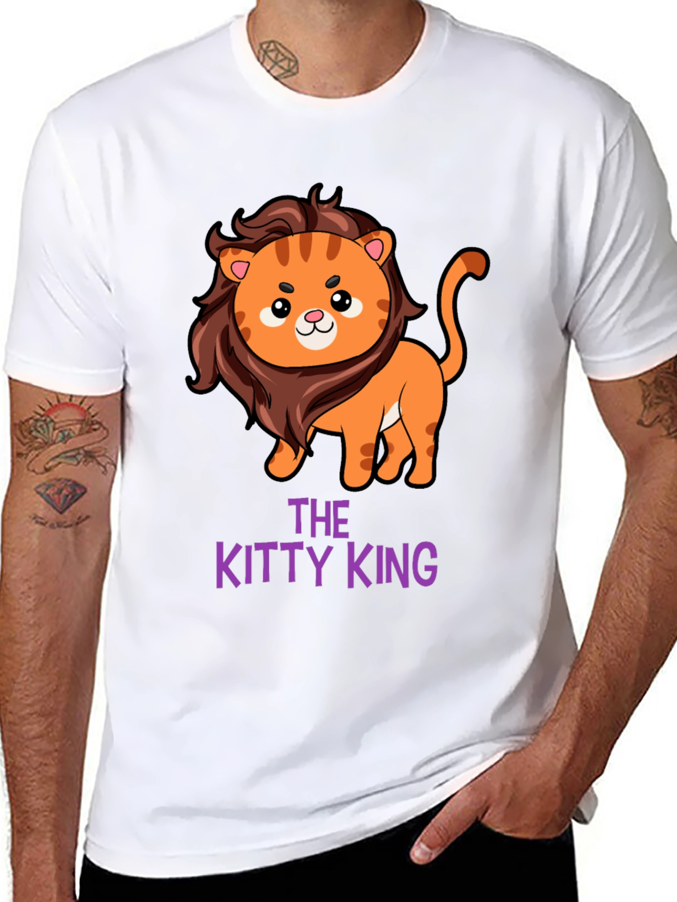 The Kitty King T-Shirt - Cute Lion Design