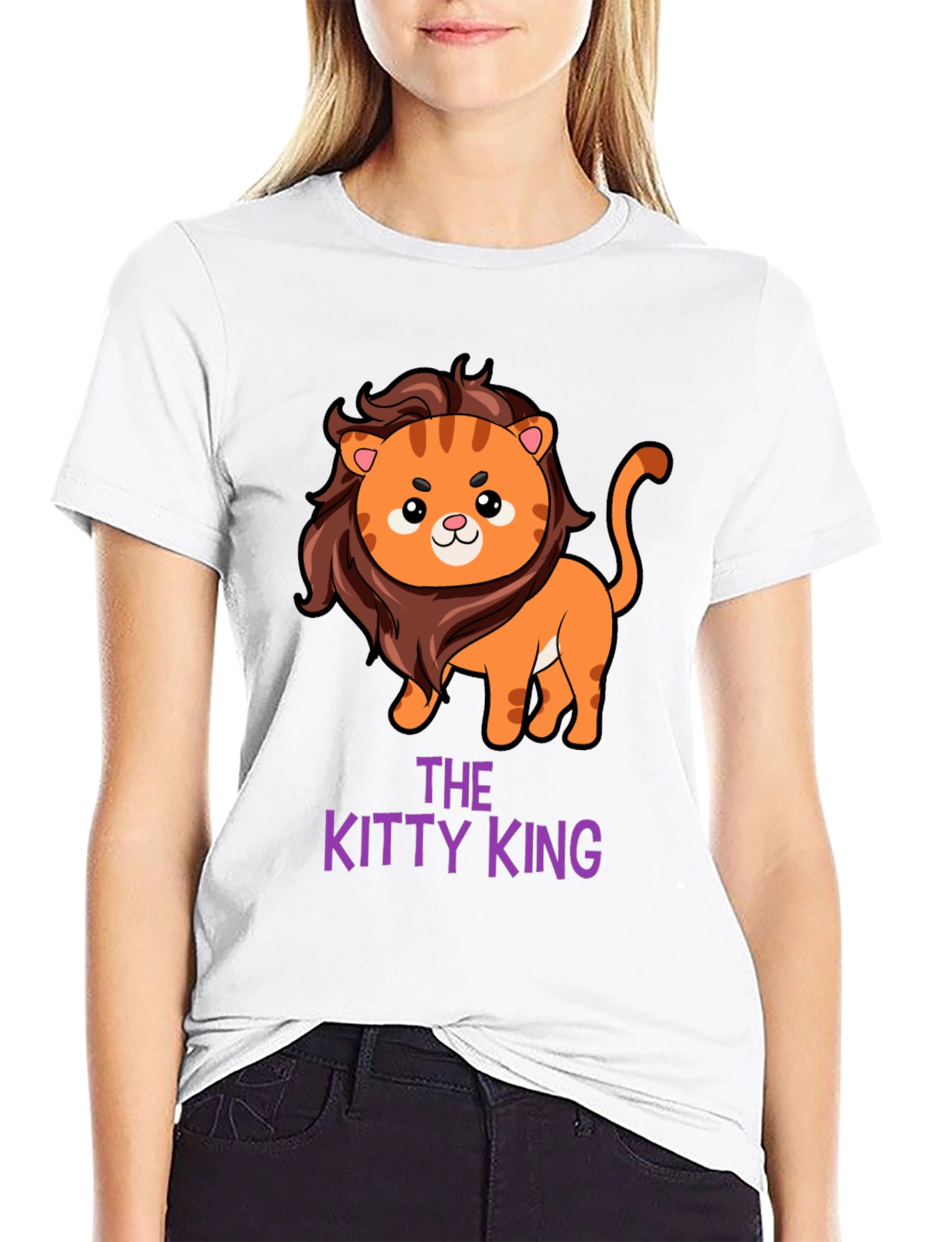 The Kitty King T-Shirt - Cute Lion Design