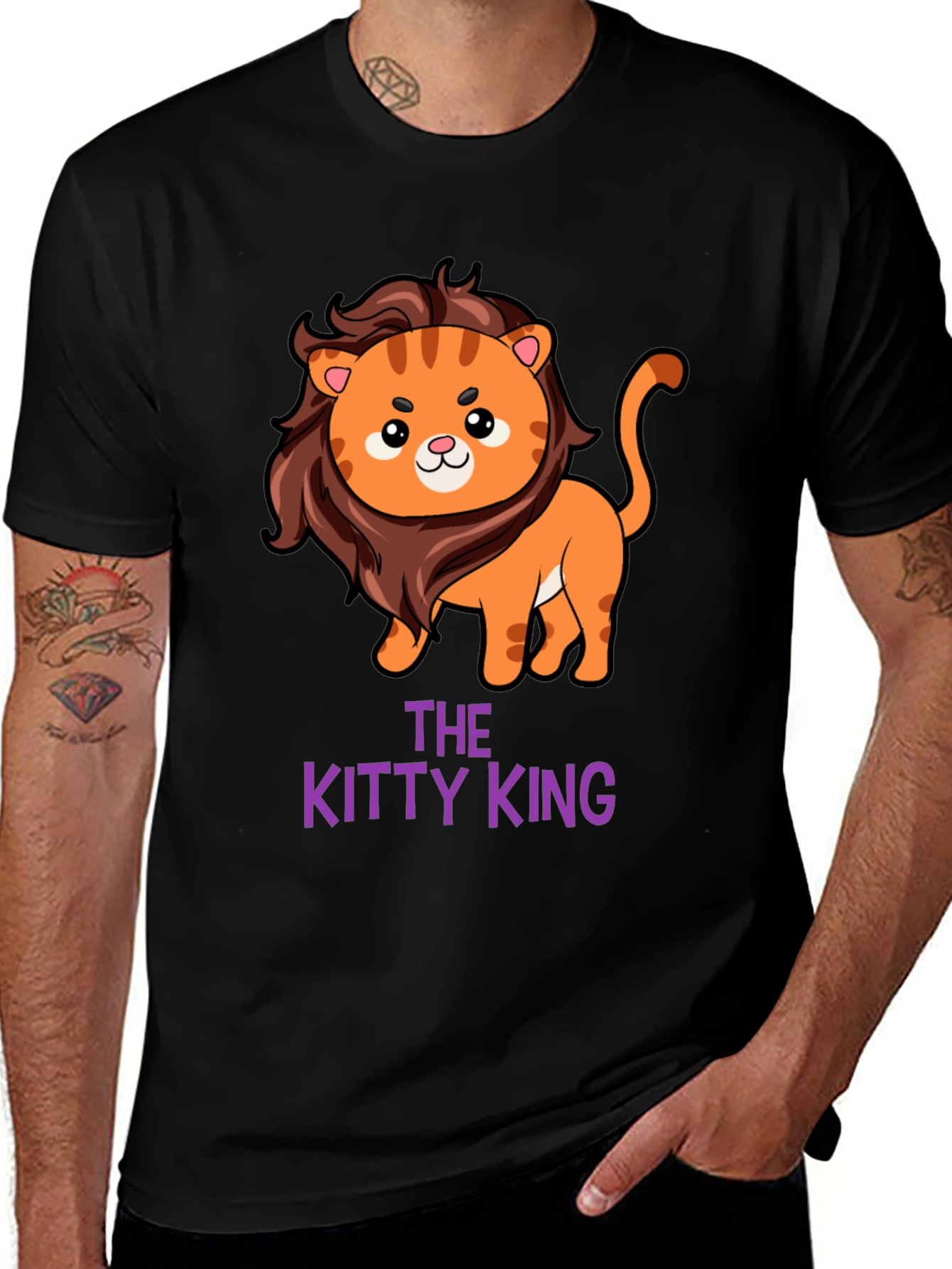 The Kitty King T-Shirt - Cute Lion Design