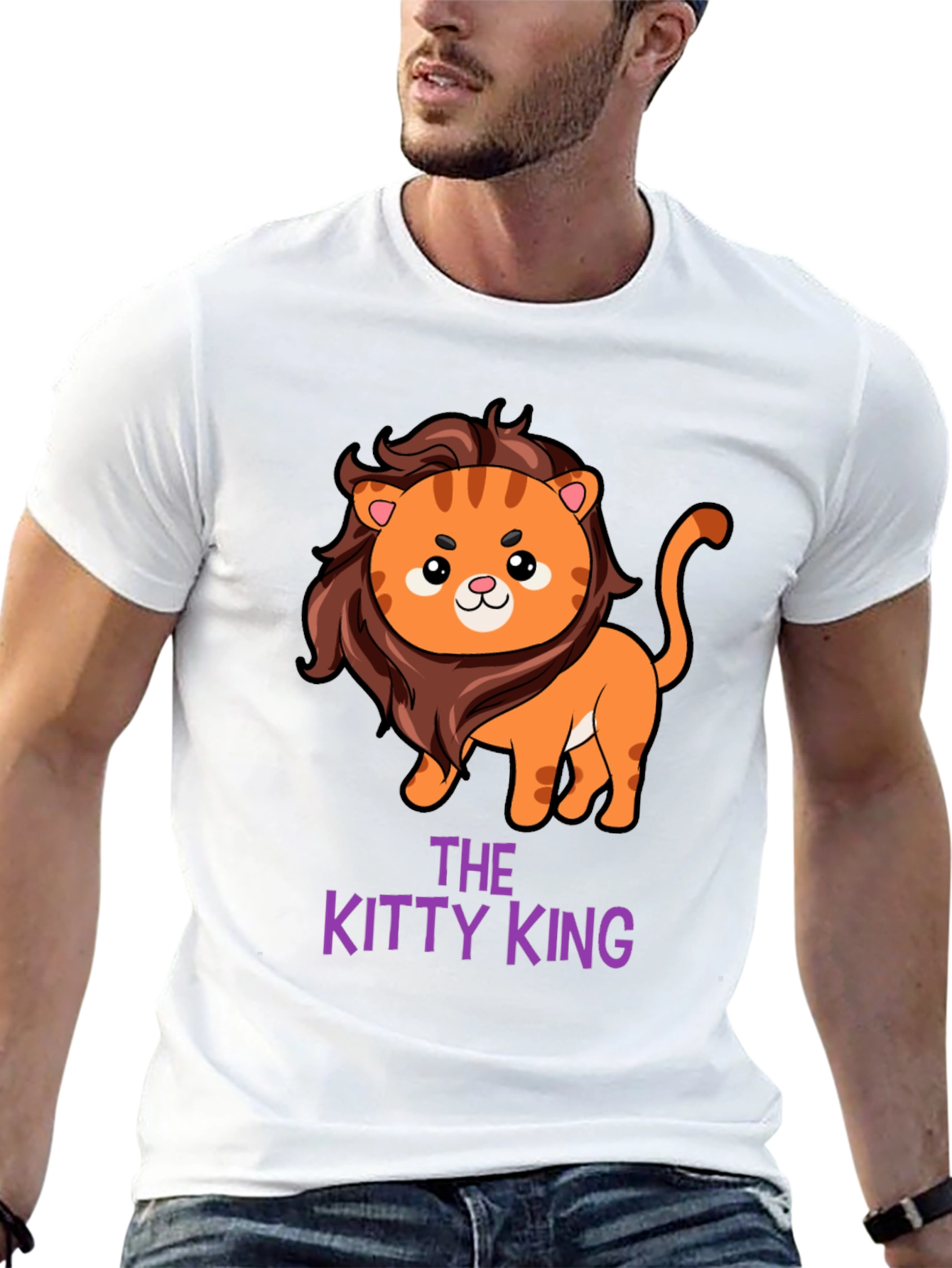 The Kitty King T-Shirt - Cute Lion Design