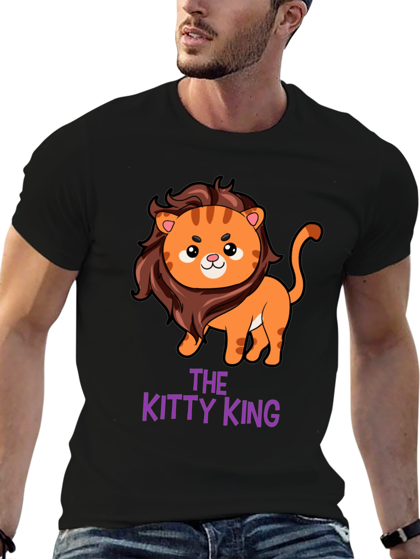 The Kitty King T-Shirt - Cute Lion Design