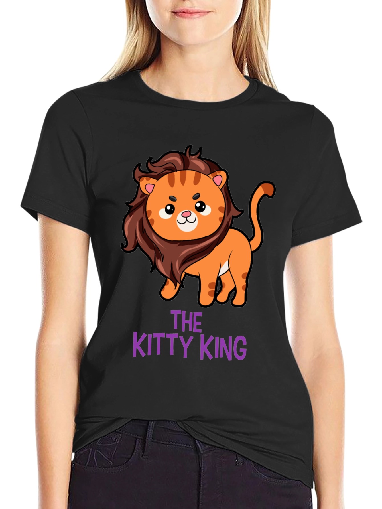 The Kitty King T-Shirt - Cute Lion Design