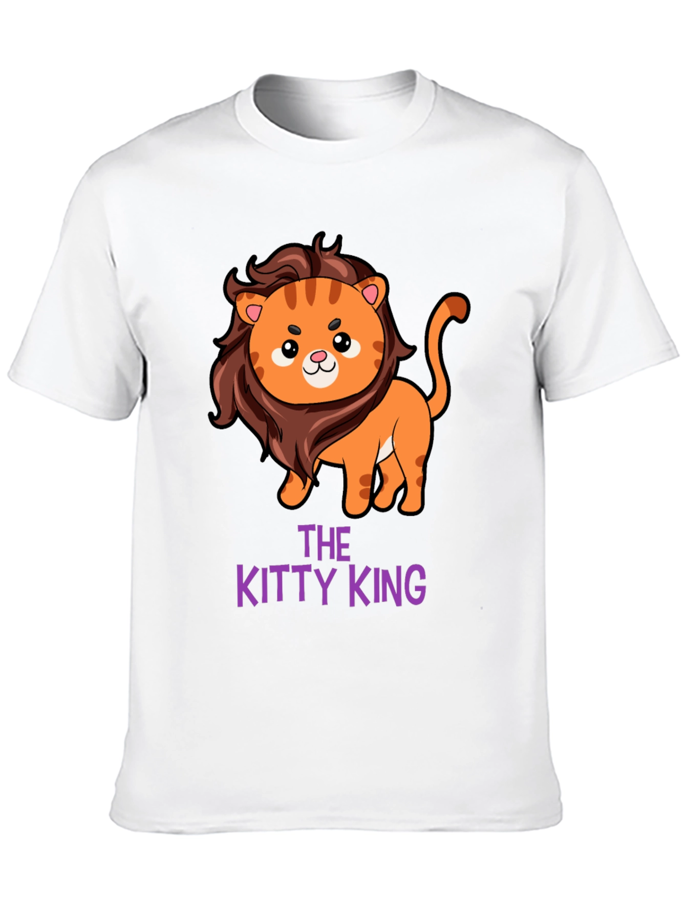 The Kitty King T-Shirt - Cute Lion Design
