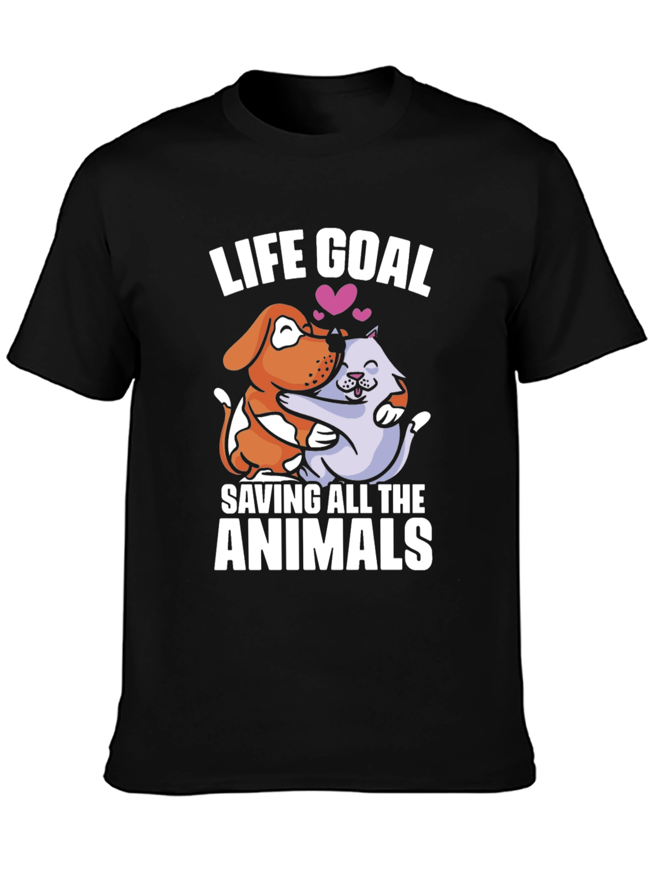 Life Goal Saving Animals Graphic T-Shirt