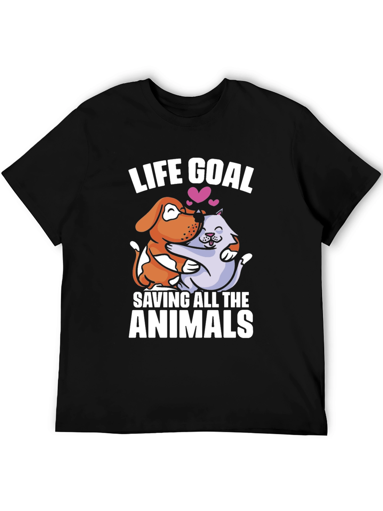 Life Goal Saving Animals Graphic T-Shirt
