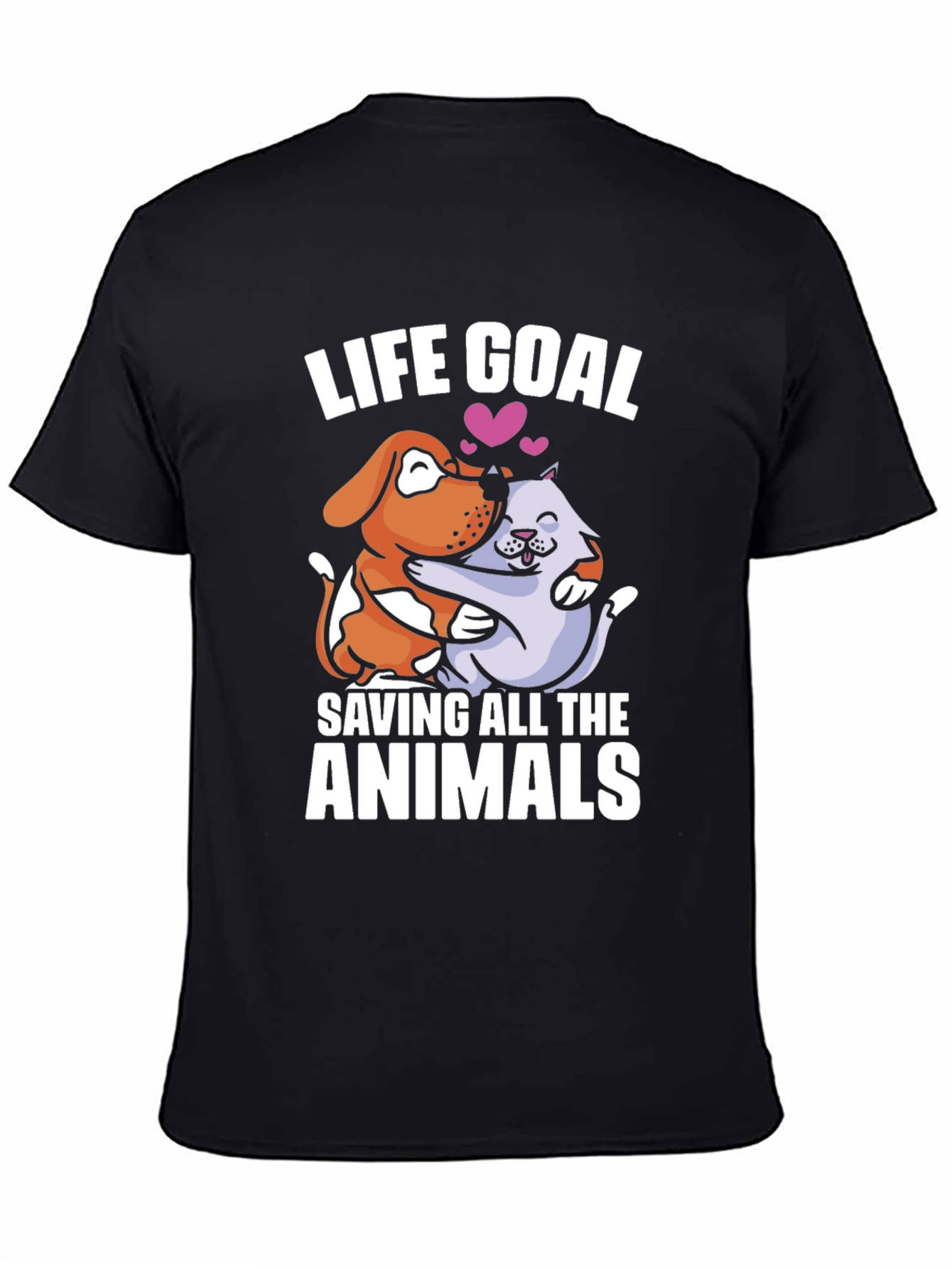 Life Goal Saving Animals Graphic T-Shirt