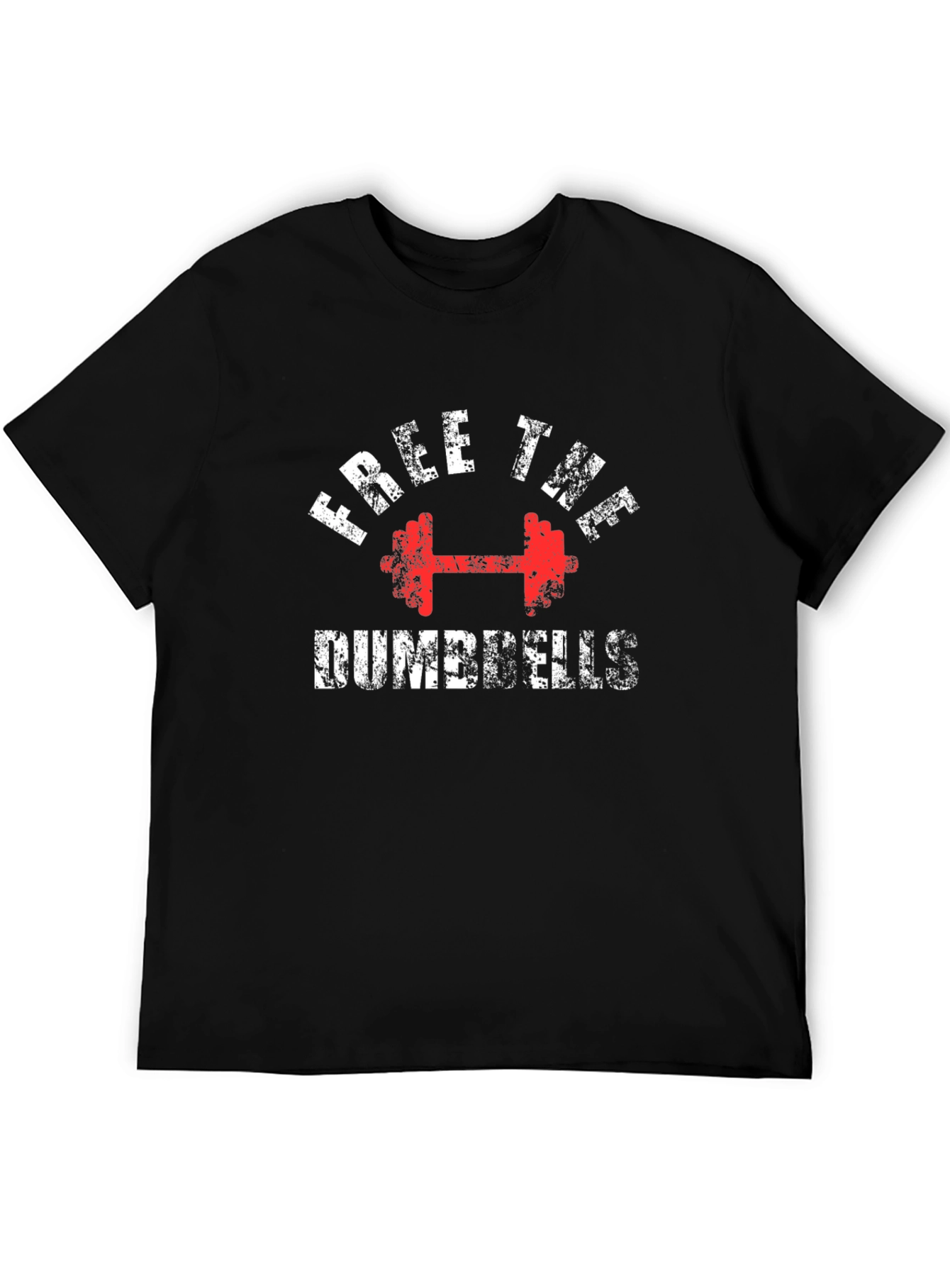 Free The Dumbbells Graphic Tee - Black
