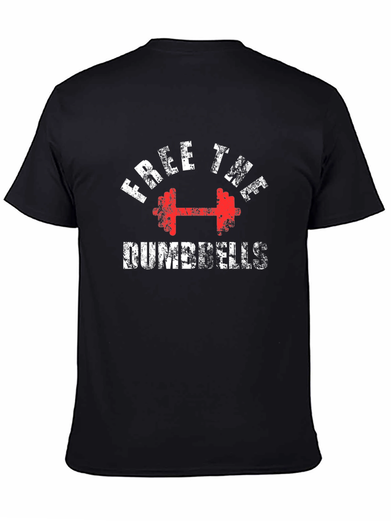 Free The Dumbbells Graphic Tee - Black