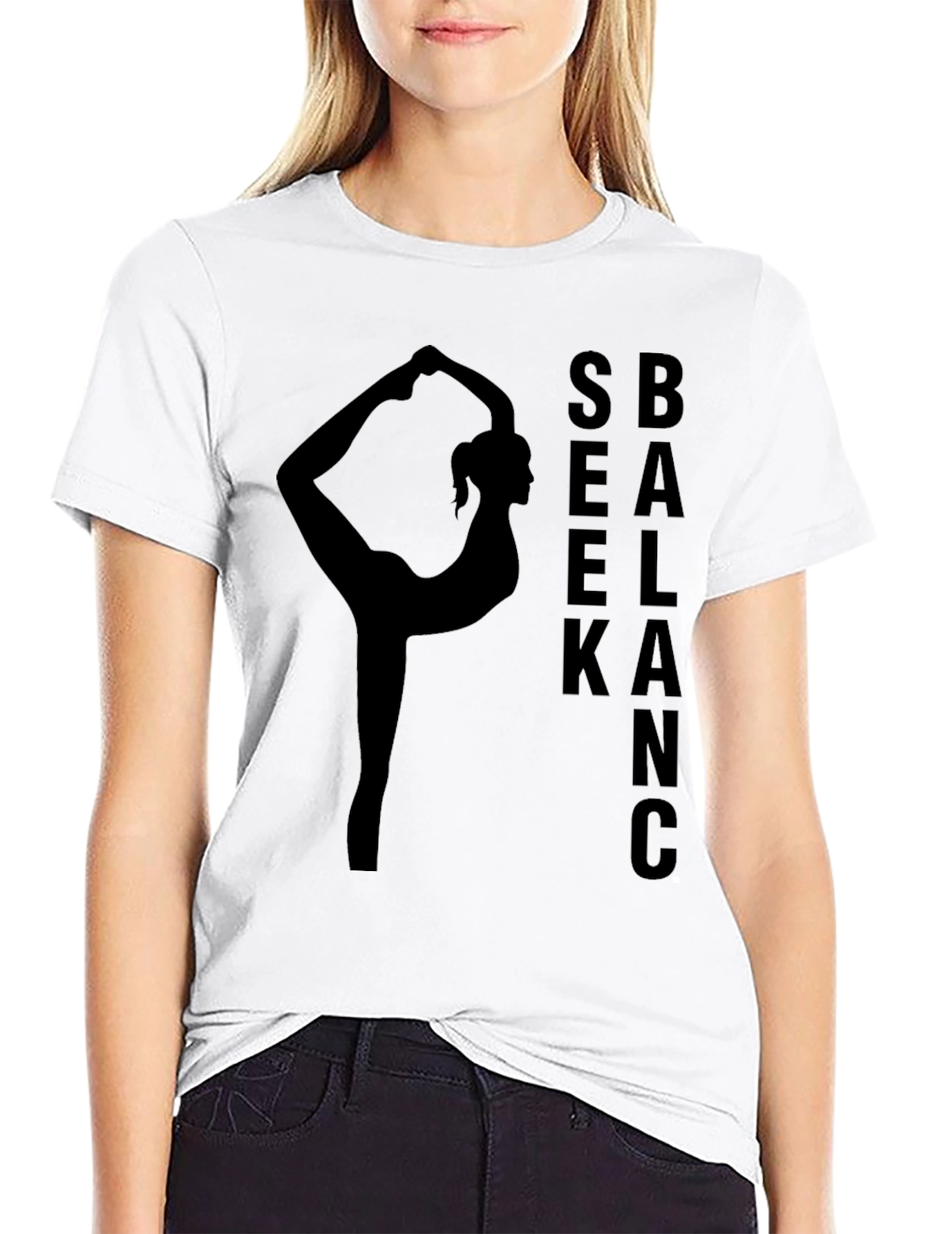 Yoga Balance Black T-Shirt