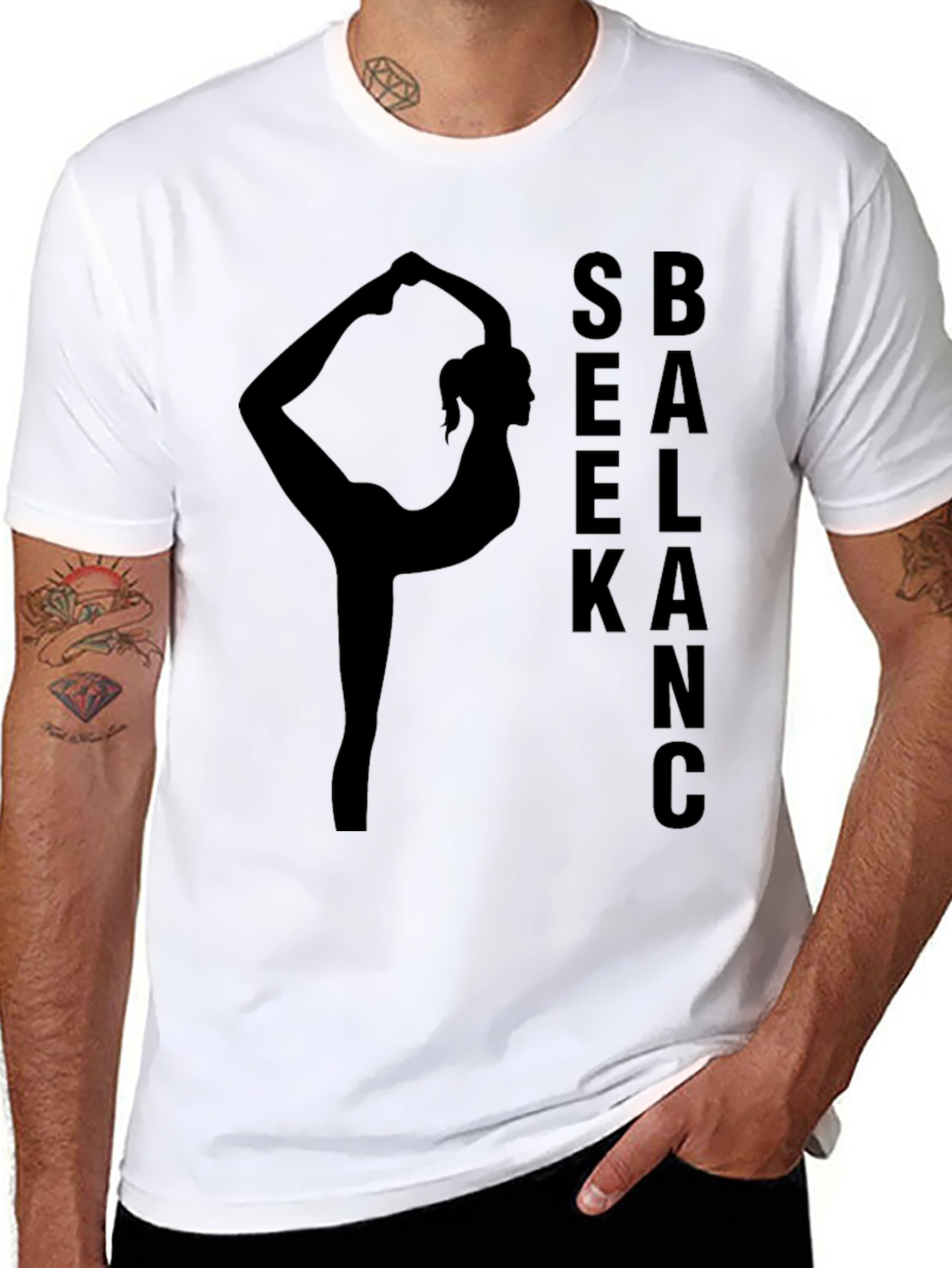 Yoga Balance Black T-Shirt