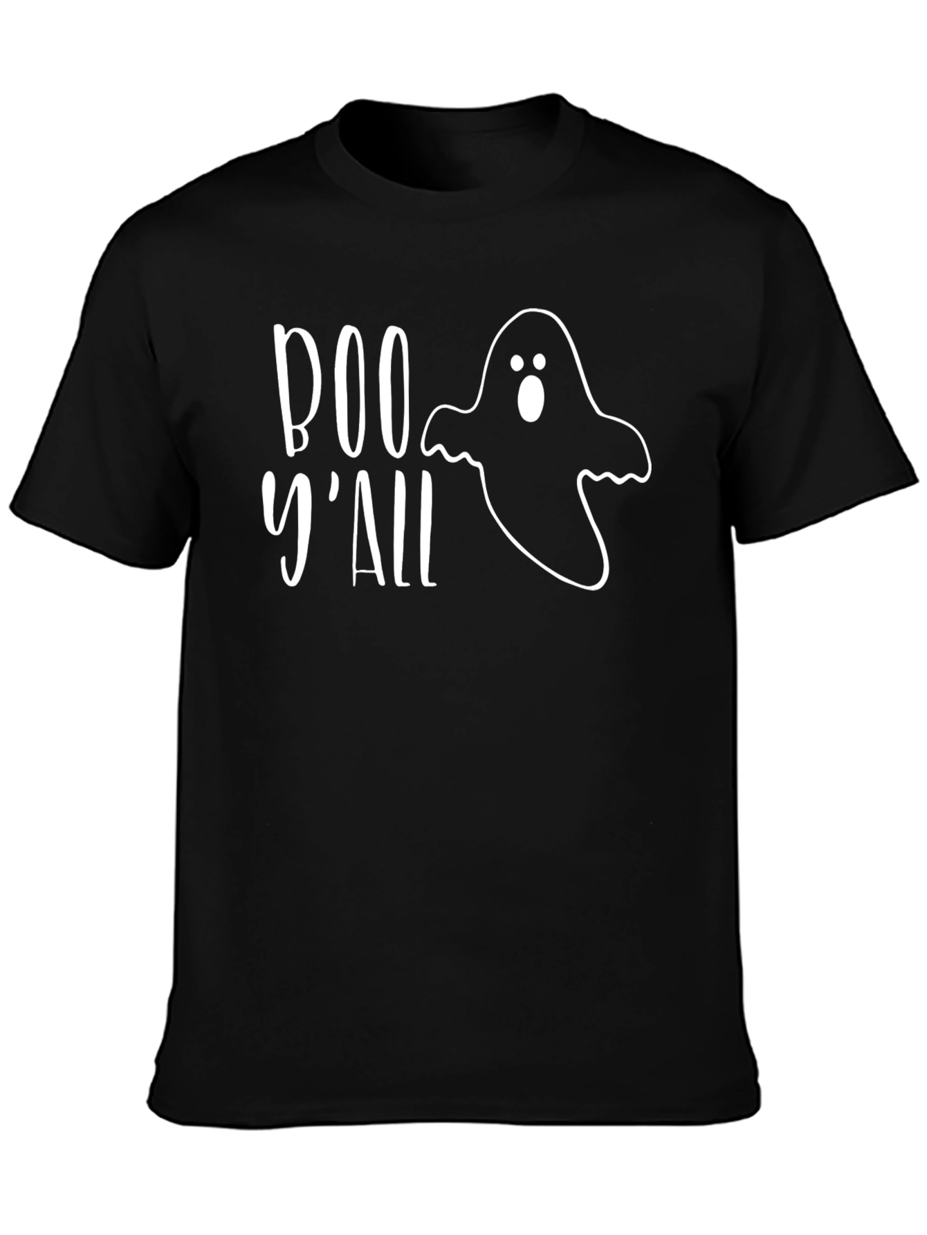 Boo Yall Ghost Graphic Tee - Halloween Shirt