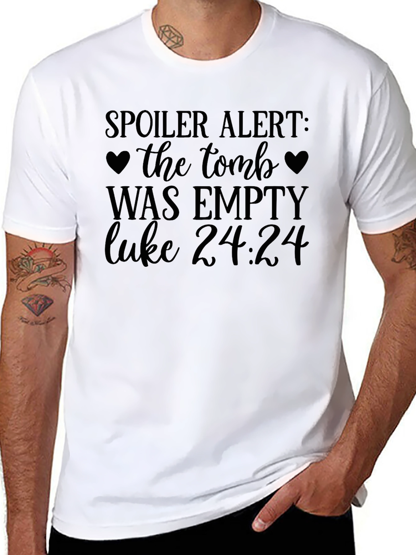 Spoiler Alert Tomb Empty Luke 24:24 Christian T-Shirt