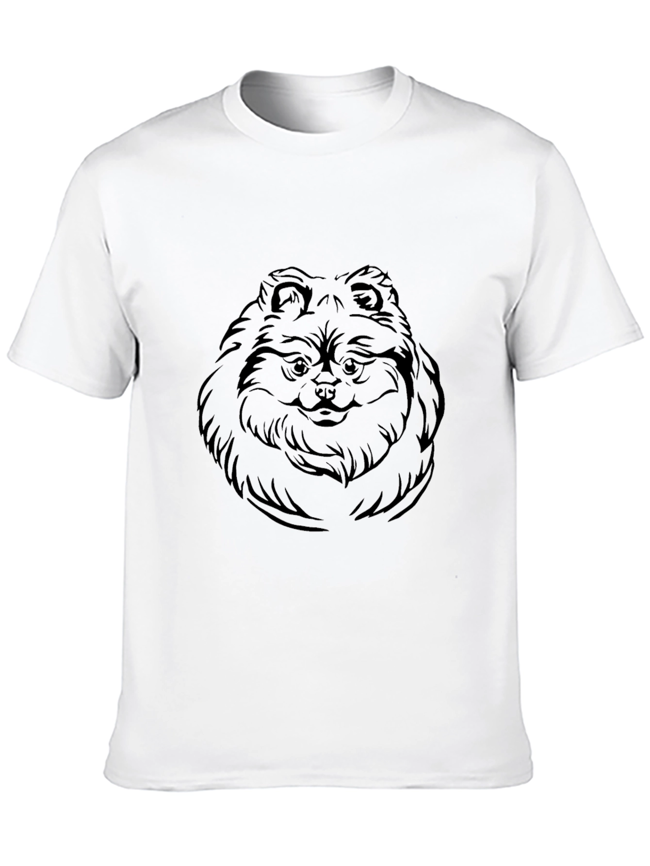 Pomeranian Dog Graphic Black T-Shirt