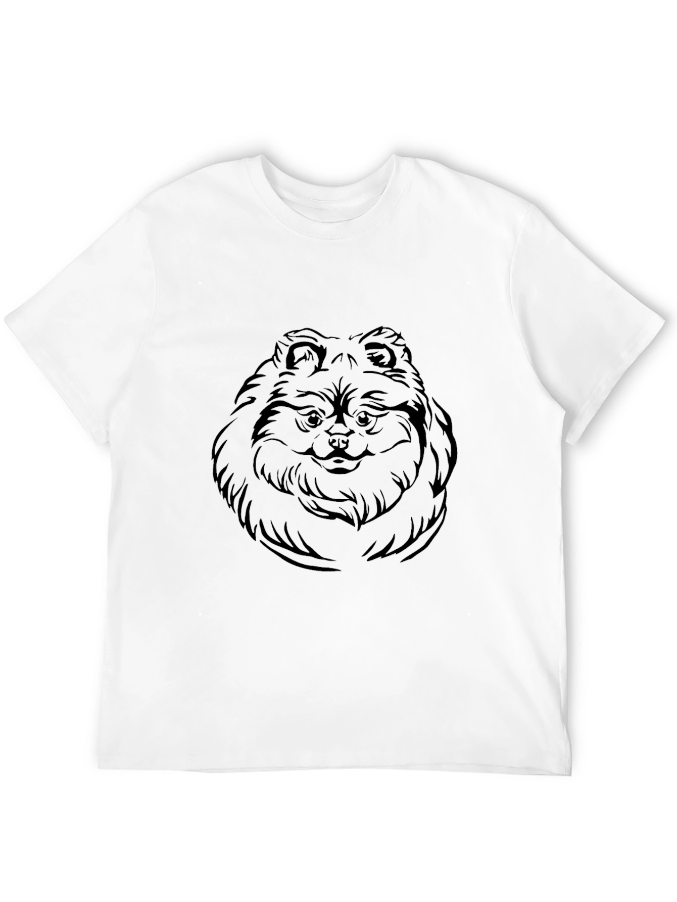 Pomeranian Dog Graphic Black T-Shirt