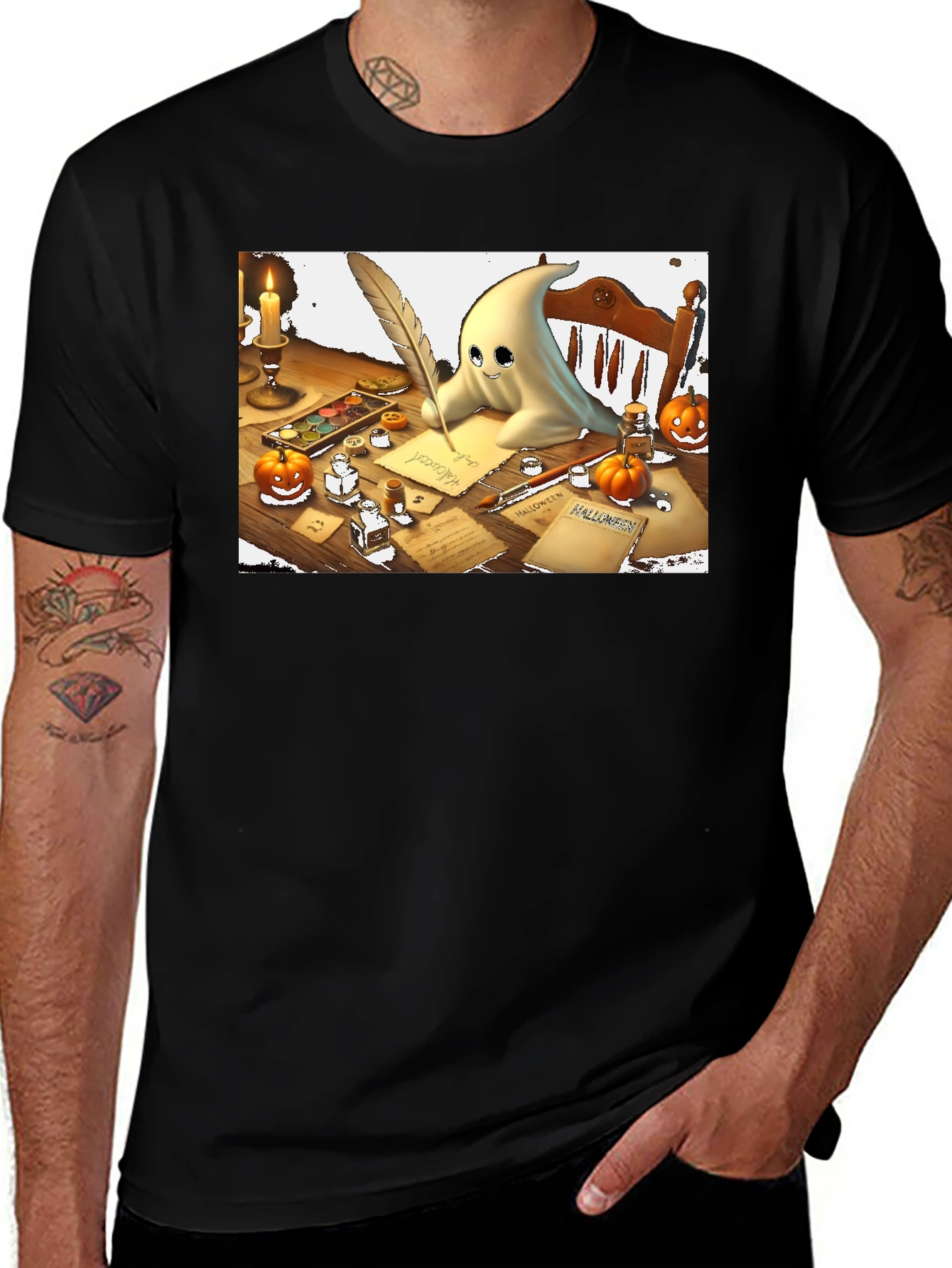 Ghost Writer Halloween T-Shirt