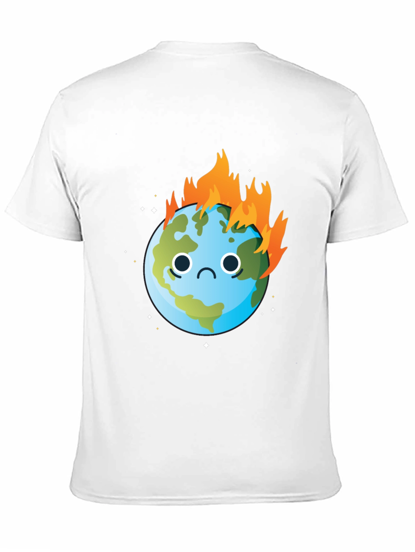 Burning Earth Graphic Tee - Climate Change Awareness
