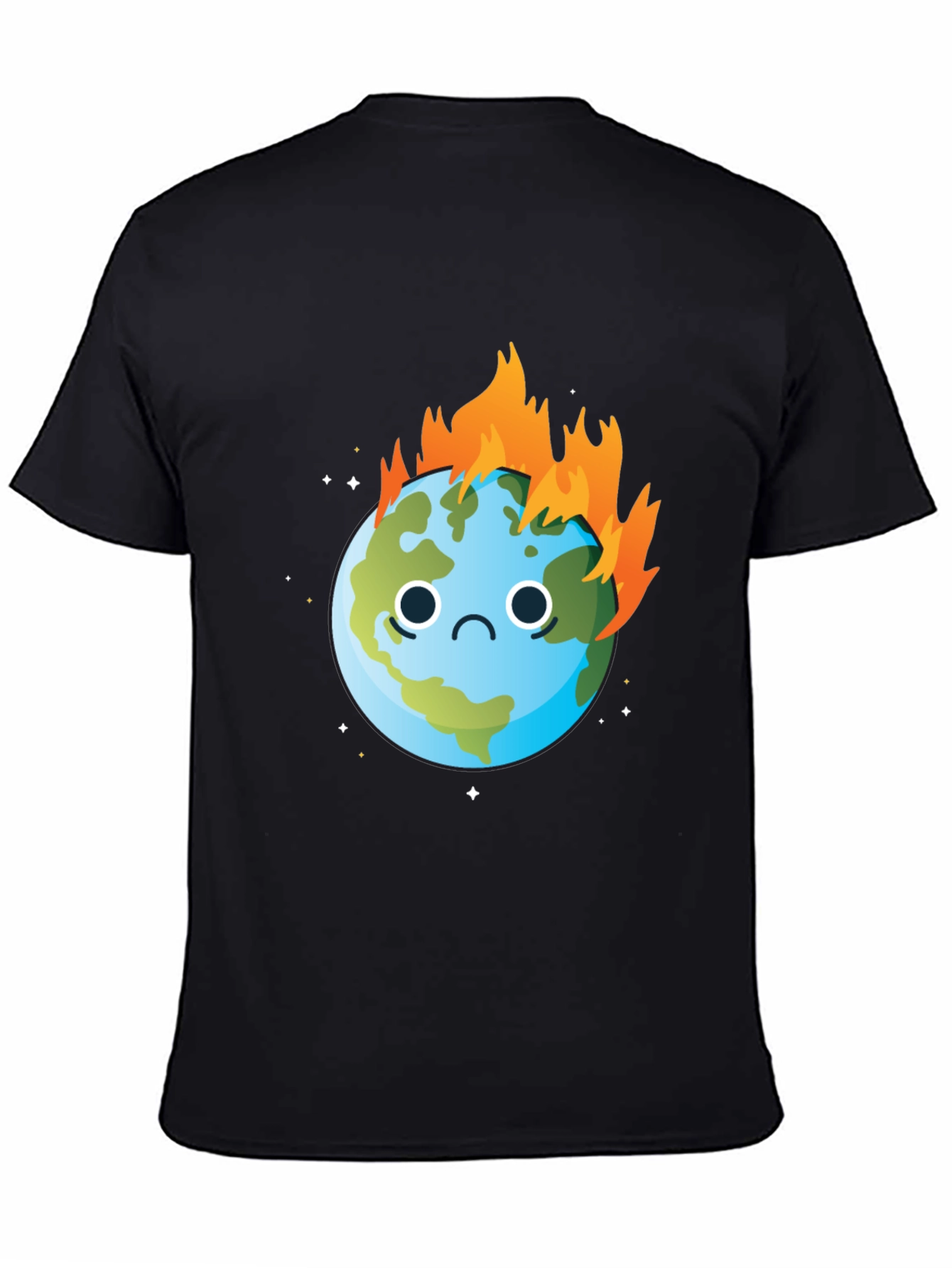 Burning Earth Graphic Tee - Climate Change Awareness