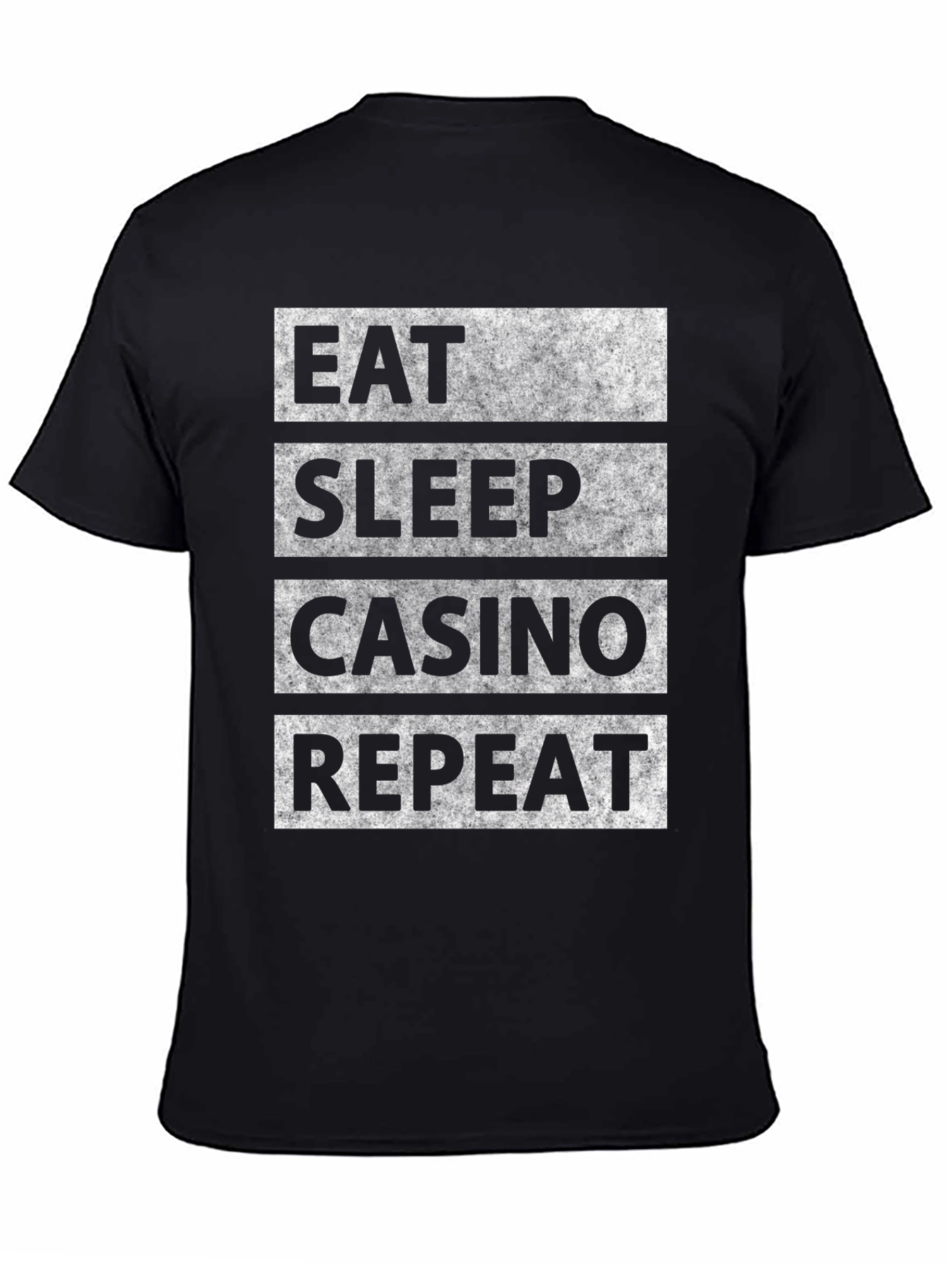 Eat Sleep Casino Repeat Graphic Tee - Black