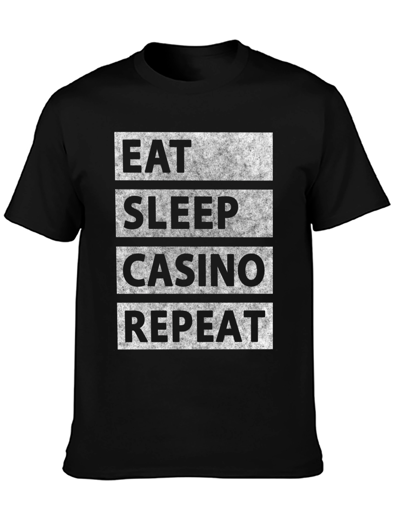Eat Sleep Casino Repeat Graphic Tee - Black