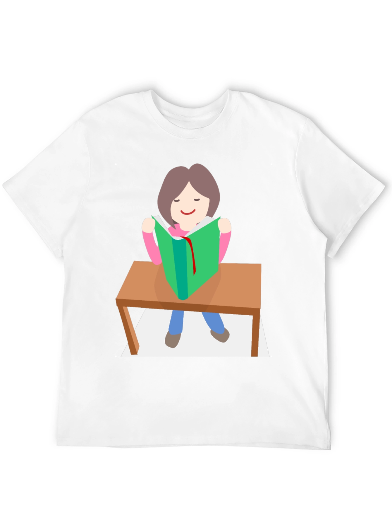 Reading Girl Graphic Tee - Book Lover Shirt