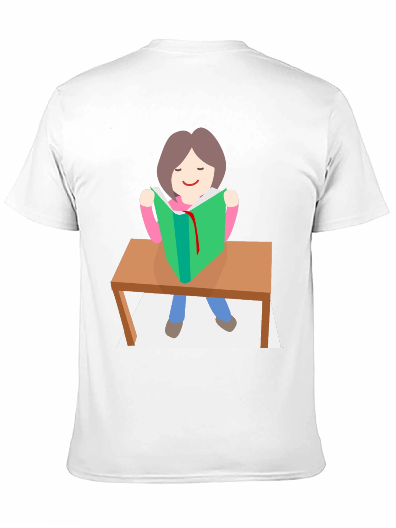 Reading Girl Graphic Tee - Book Lover Shirt
