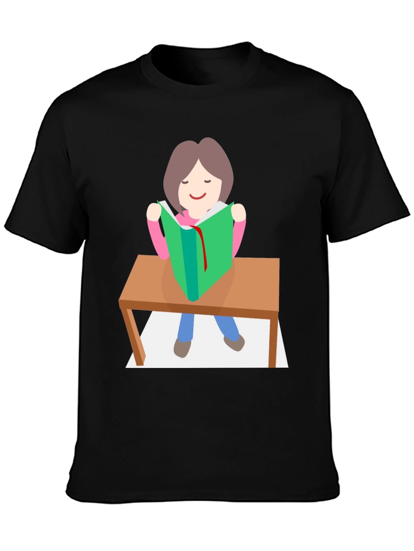 Reading Girl Graphic Tee - Book Lover Shirt