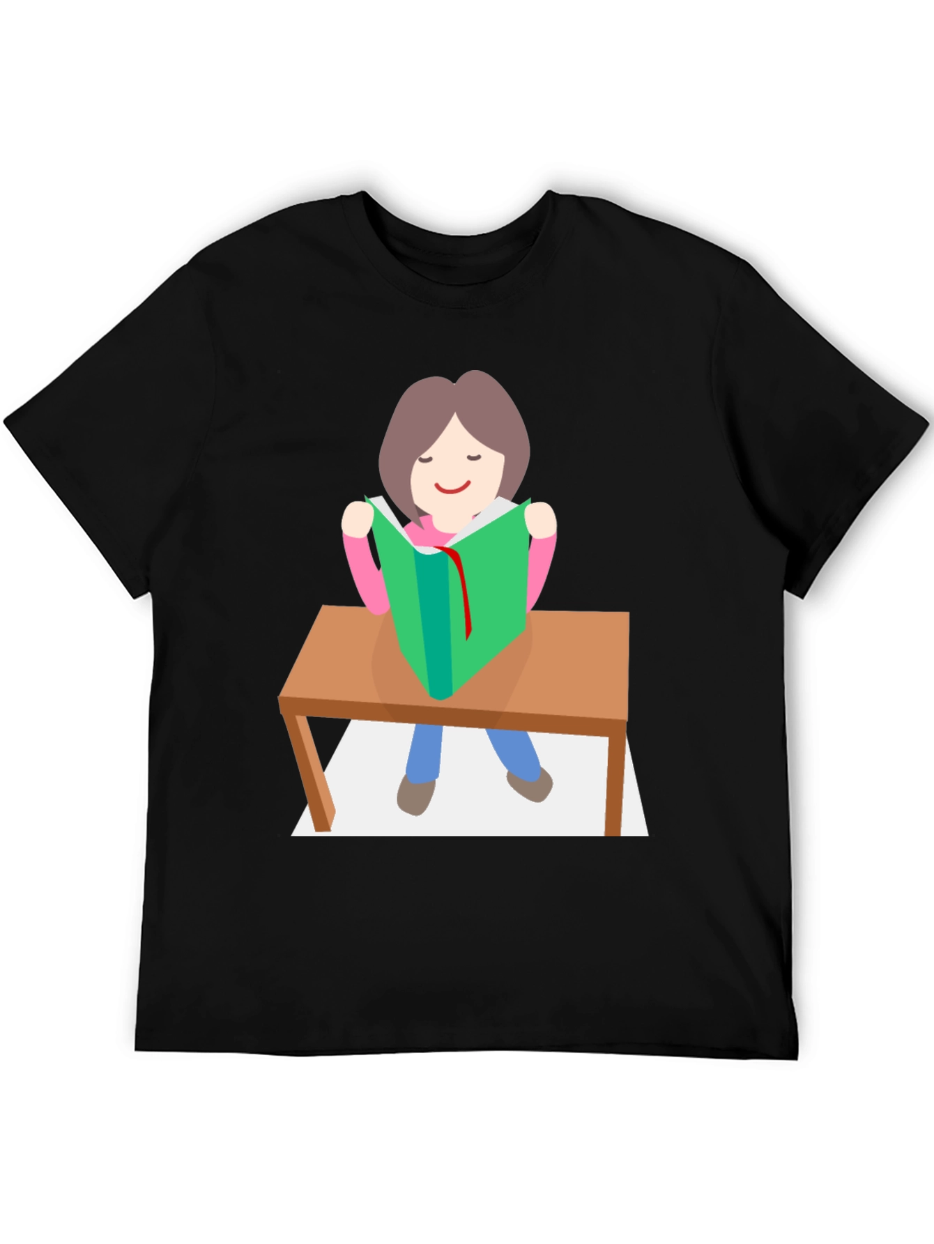 Reading Girl Graphic Tee - Book Lover Shirt