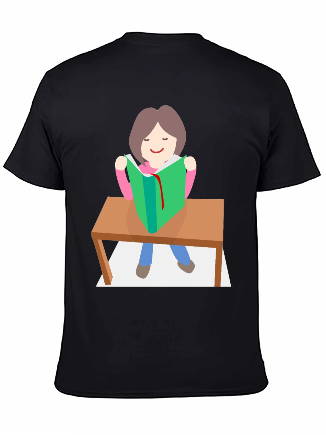 Reading Girl Graphic Tee - Book Lover Shirt