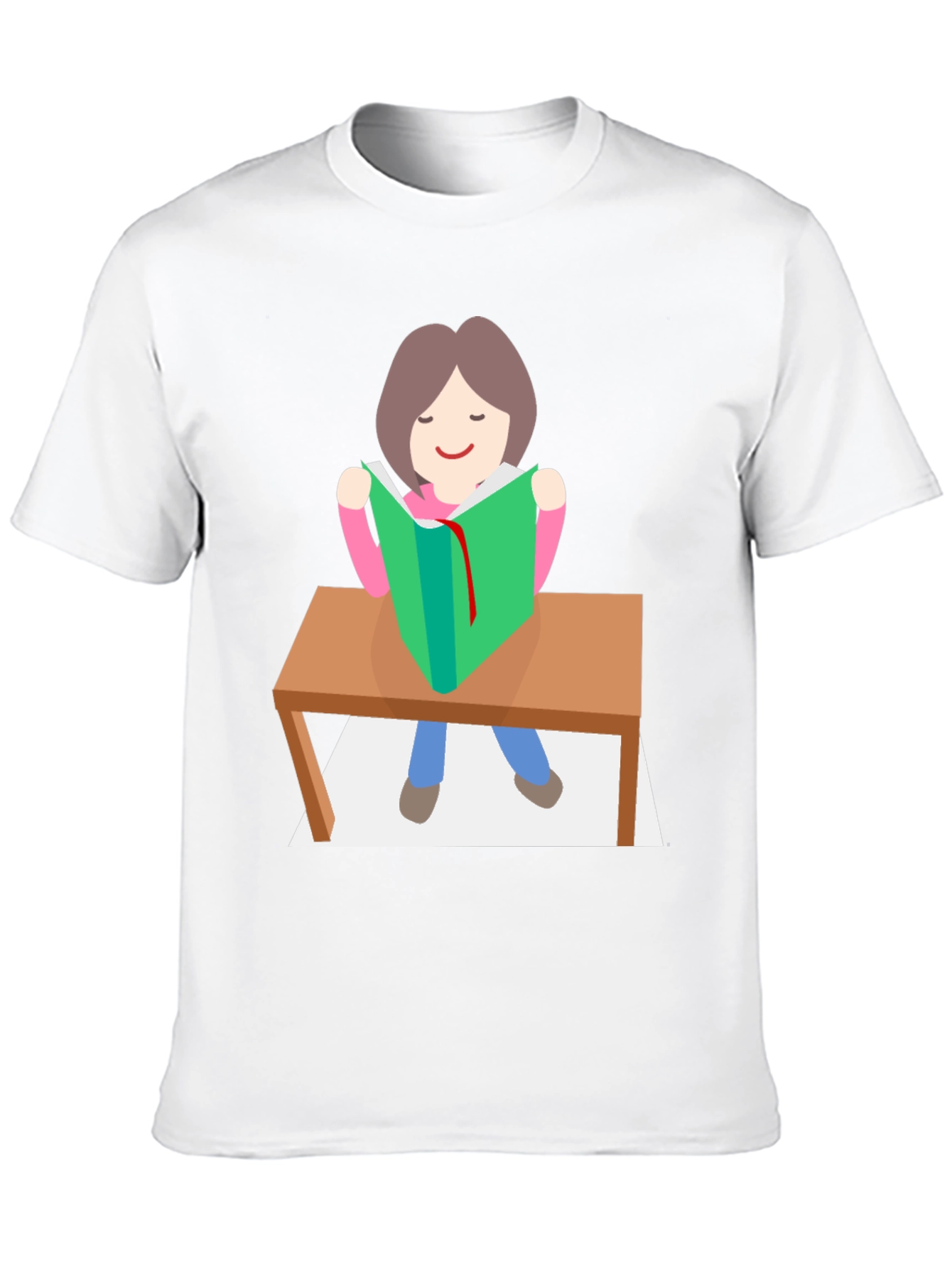 Reading Girl Graphic Tee - Book Lover Shirt