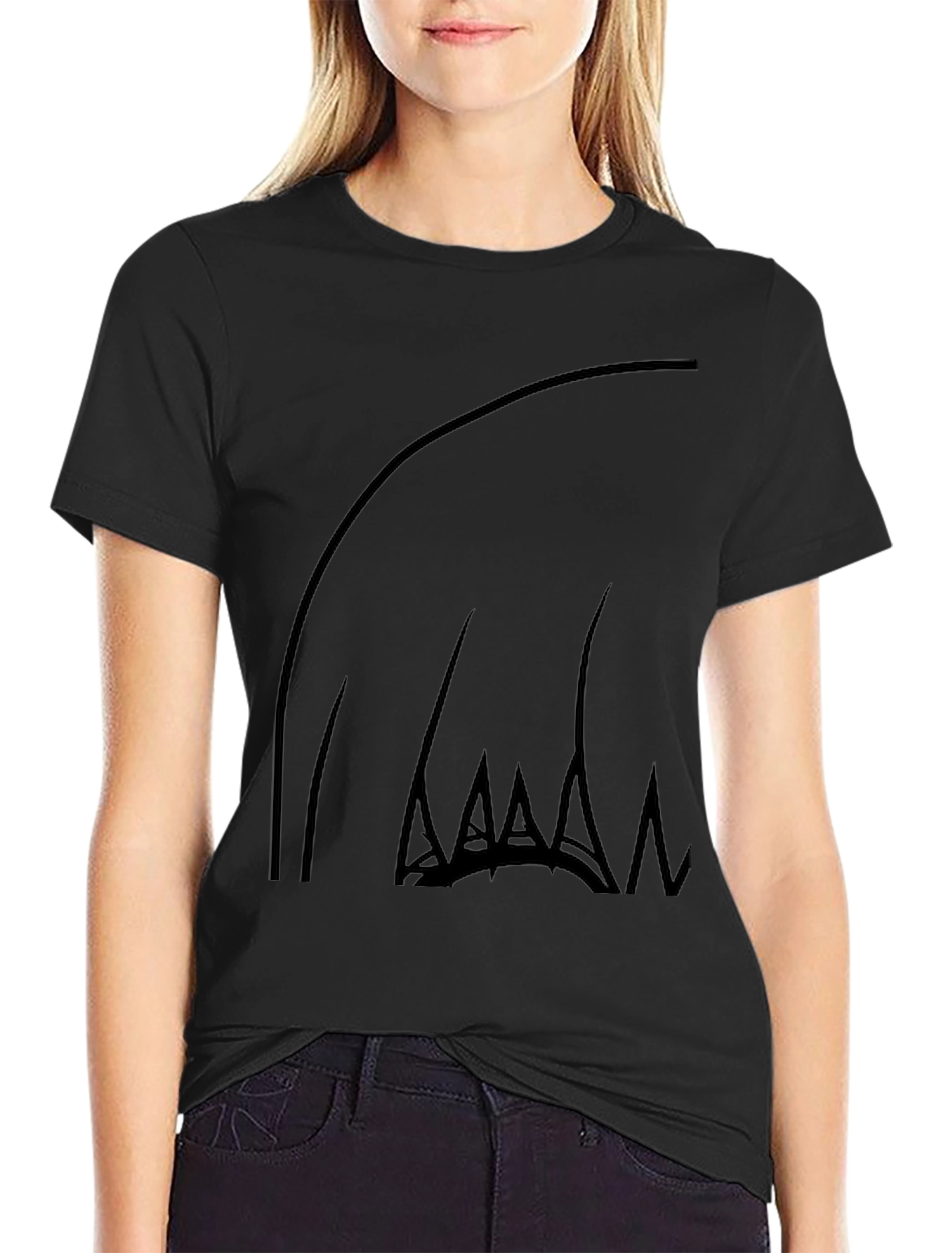 Abstract Claw Graphic Black T-Shirt