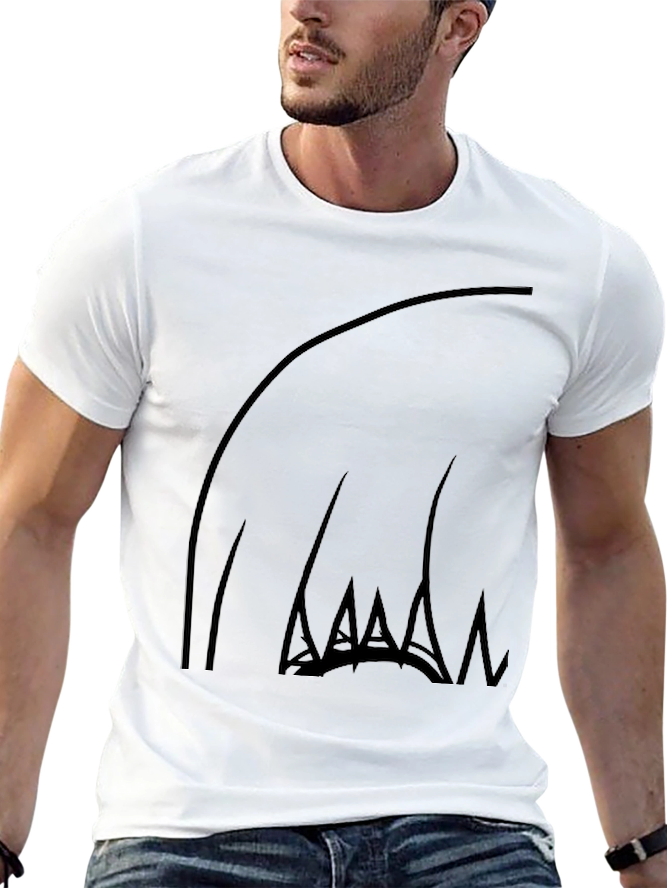 Abstract Claw Graphic Black T-Shirt