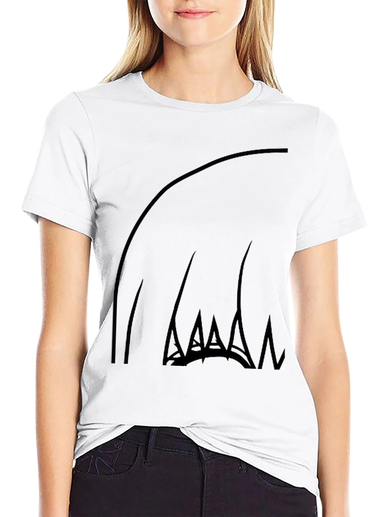 Abstract Claw Graphic Black T-Shirt