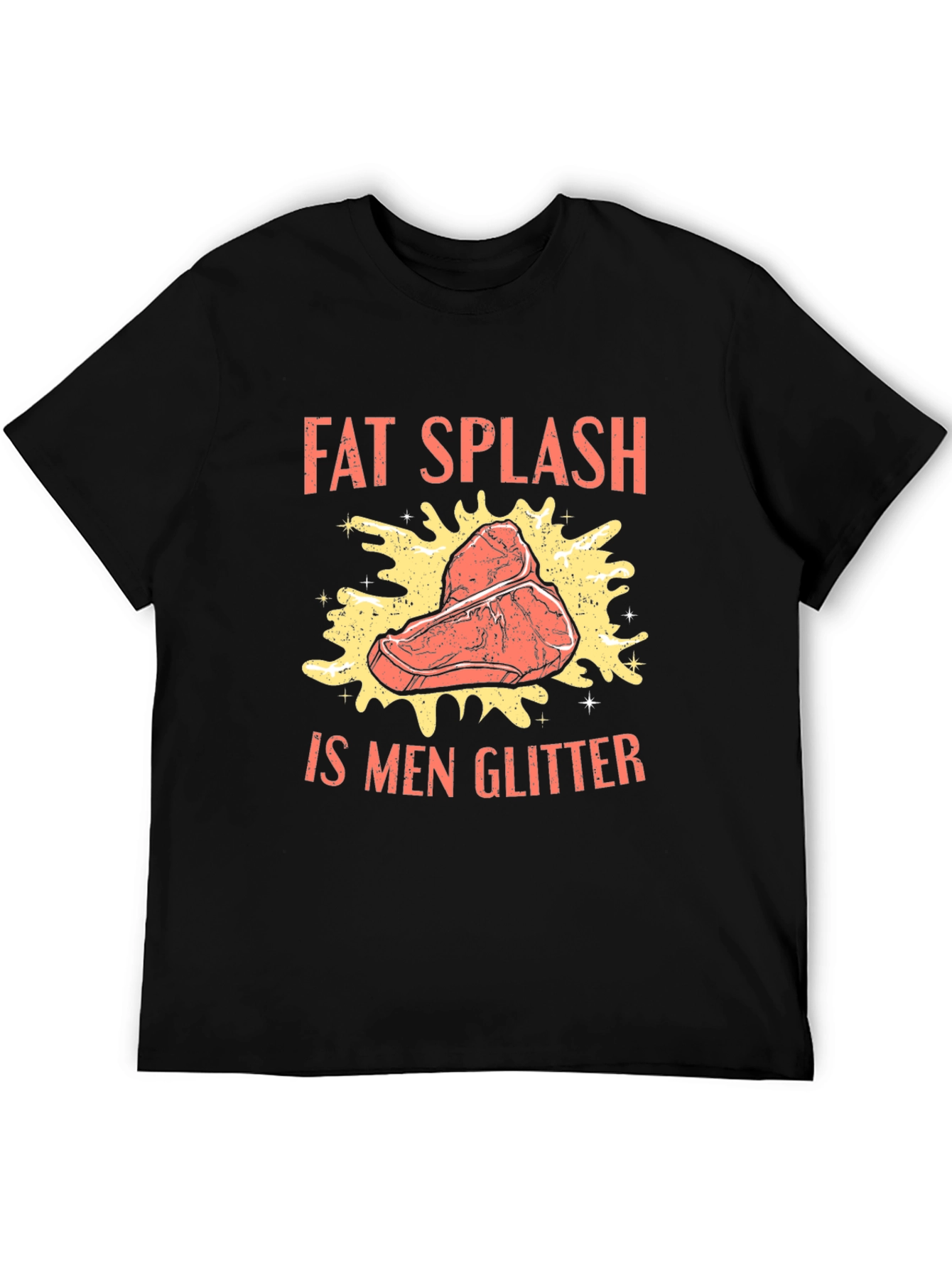 Fat Splash is Men Glitter T-Shirt