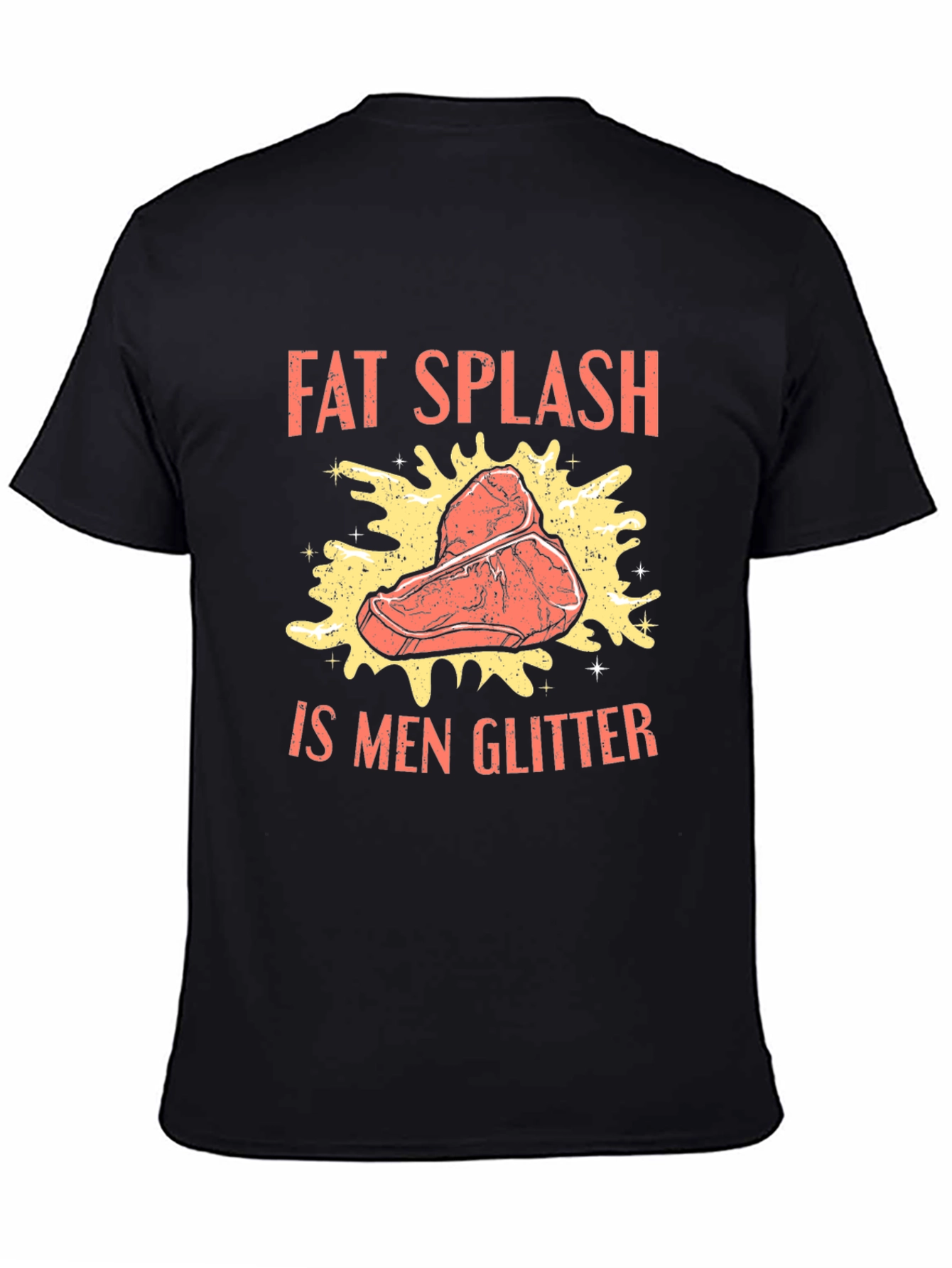 Fat Splash is Men Glitter T-Shirt