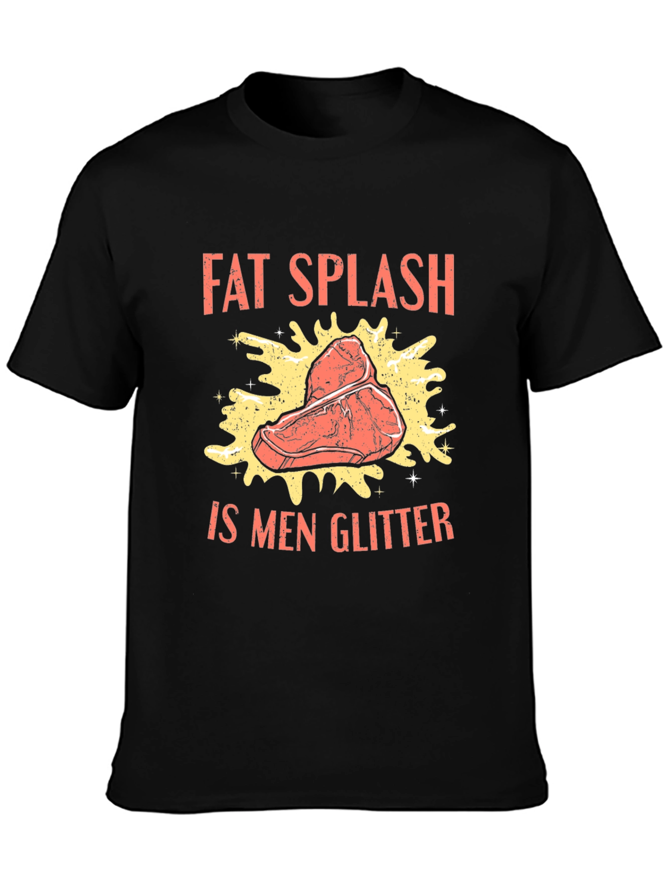 Fat Splash is Men Glitter T-Shirt