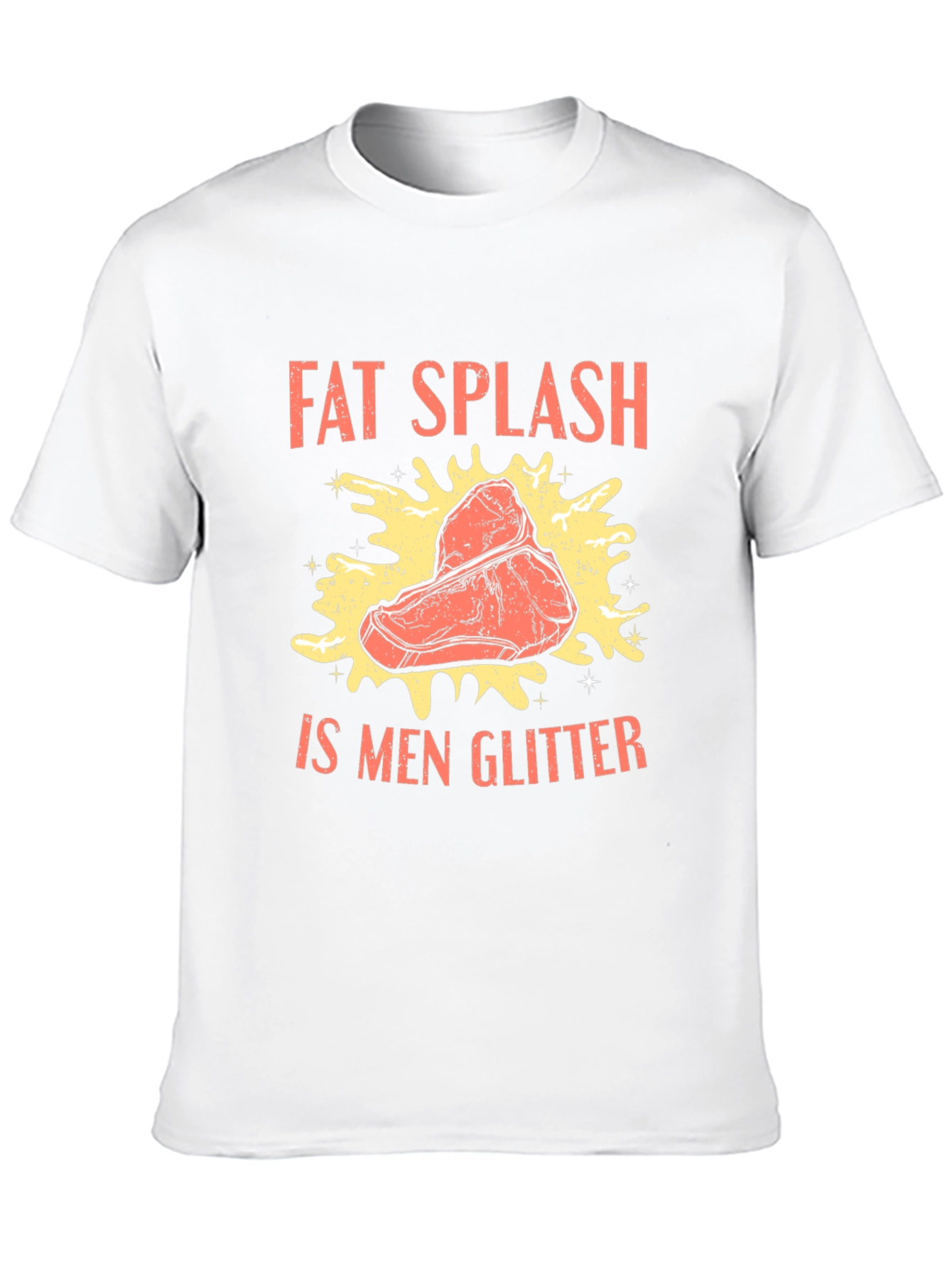 Fat Splash is Men Glitter T-Shirt
