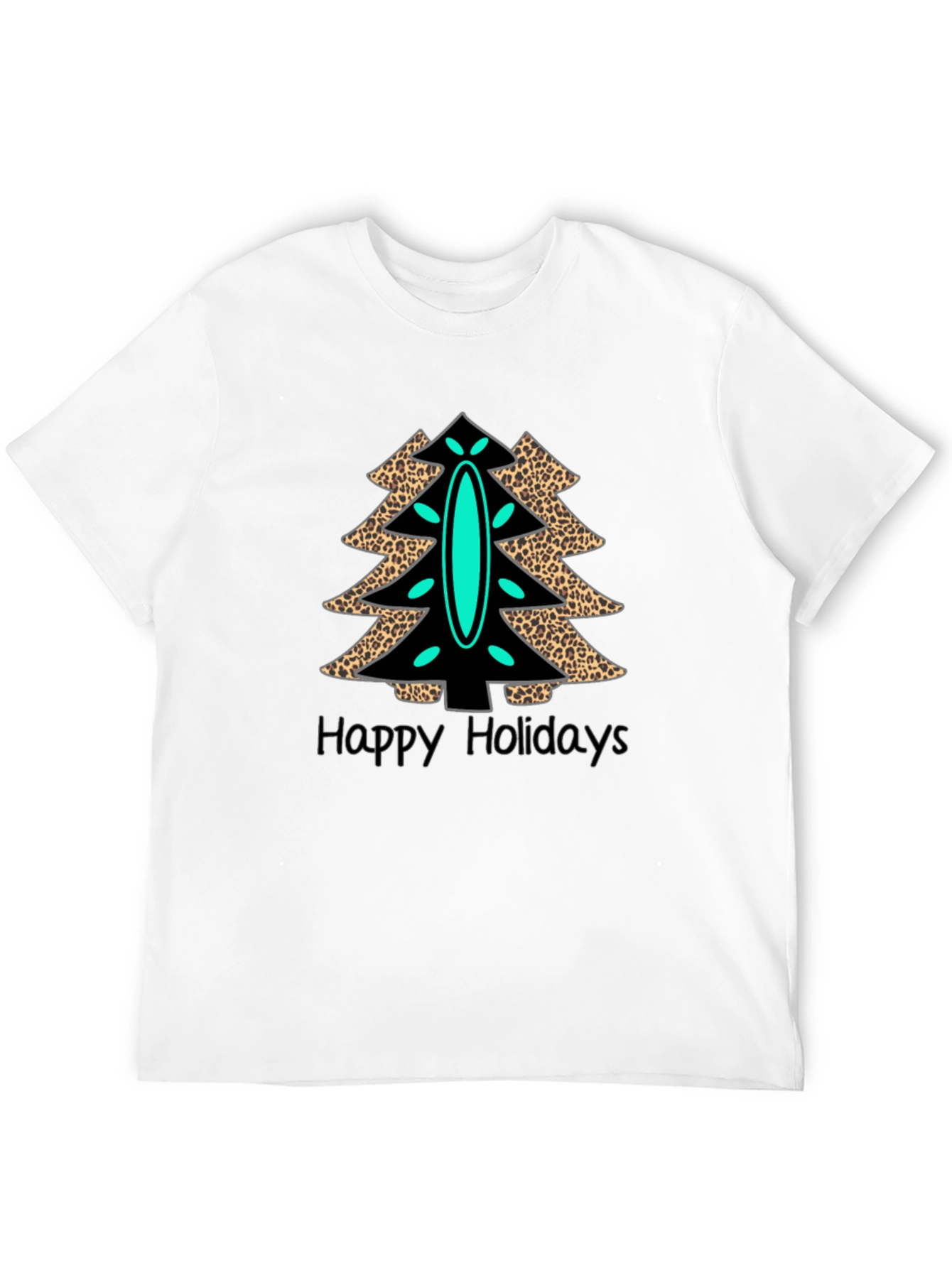 Holiday Leopard Christmas Tree T-Shirt