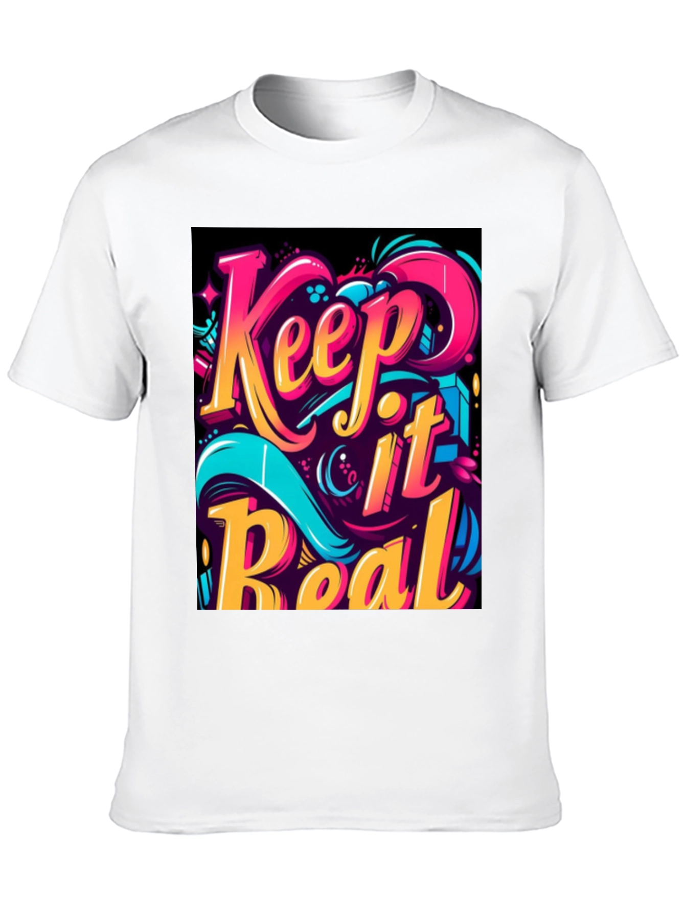 Keep it Real Graphic Tee - Mens Black T-Shirt