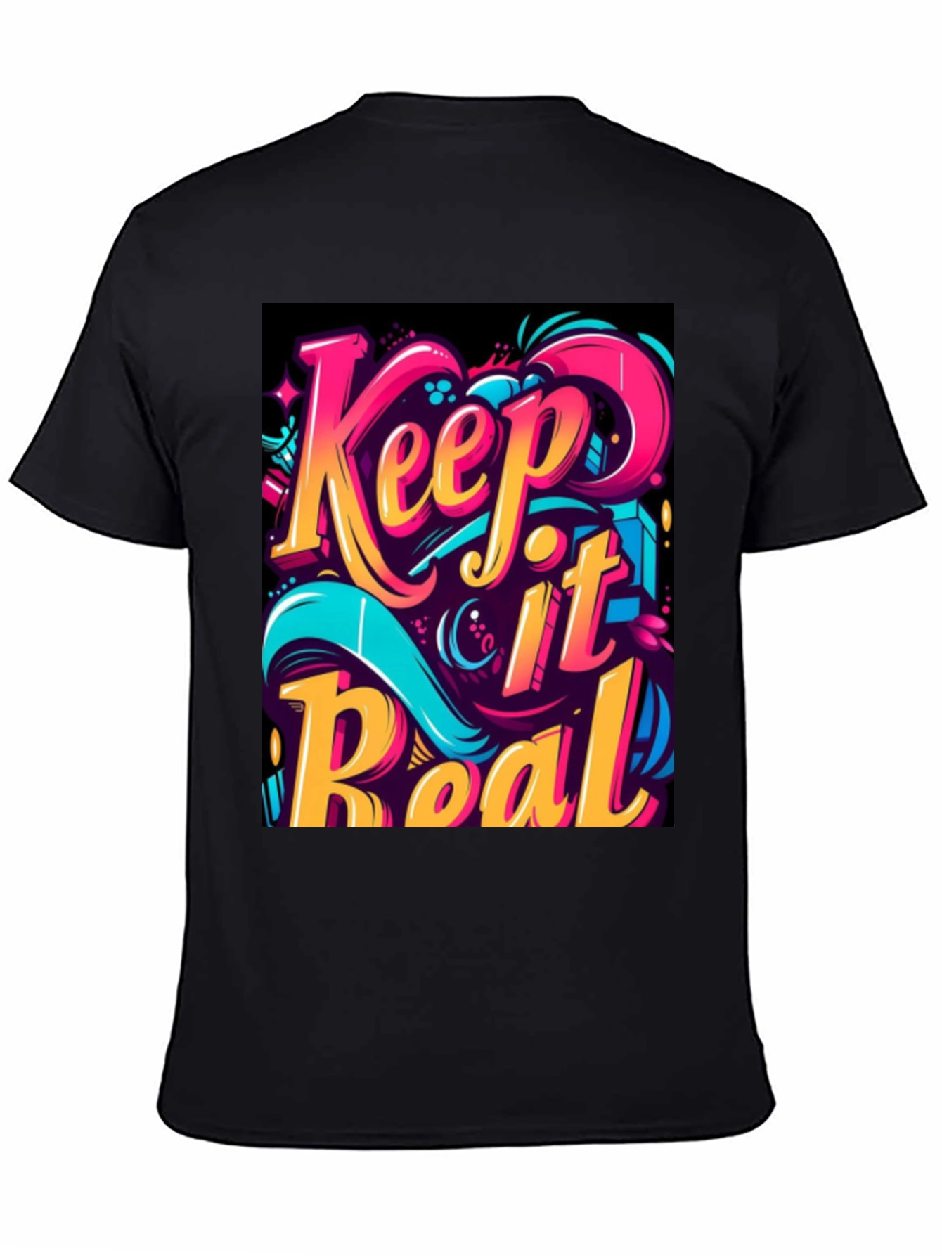Keep it Real Graphic Tee - Mens Black T-Shirt
