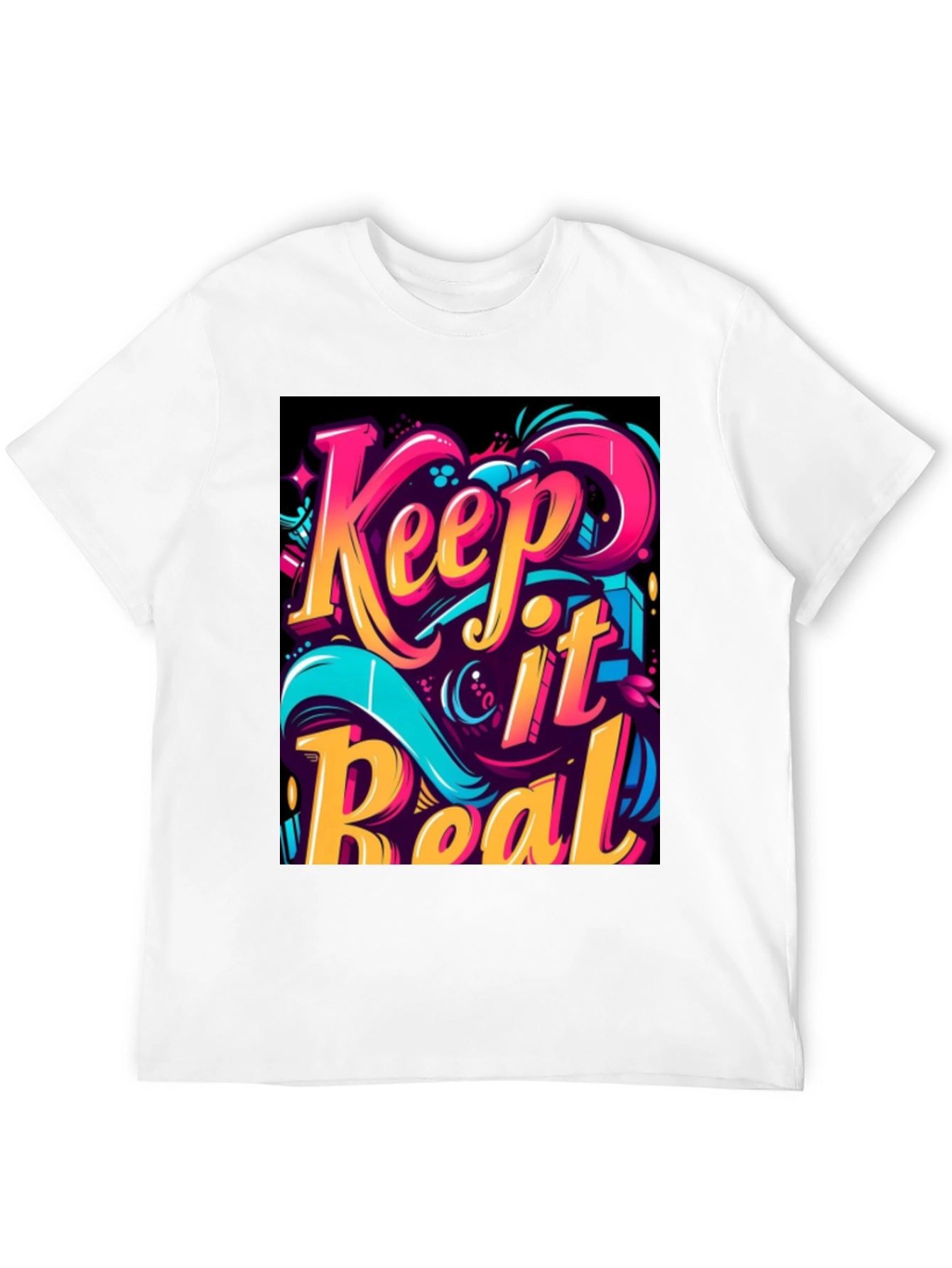 Keep it Real Graphic Tee - Mens Black T-Shirt