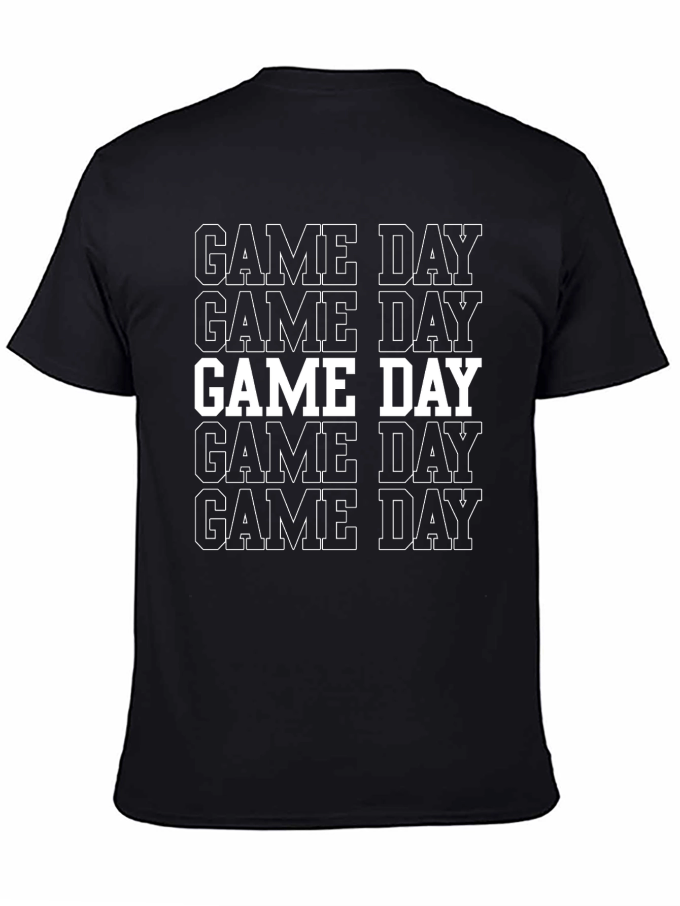 Game Day Black Graphic T-Shirt