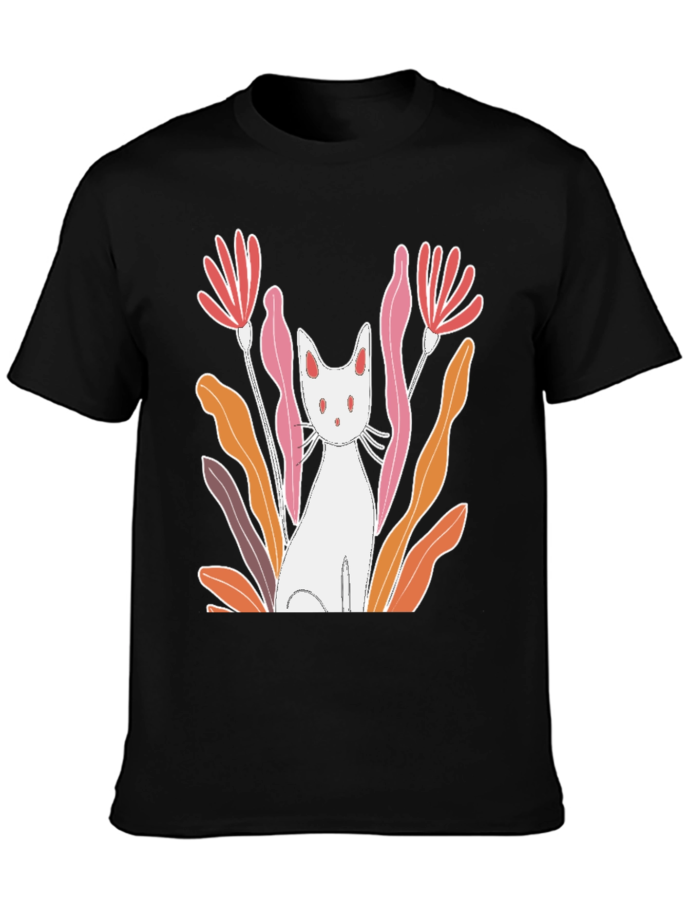 Cat & Flowers Graphic Tee