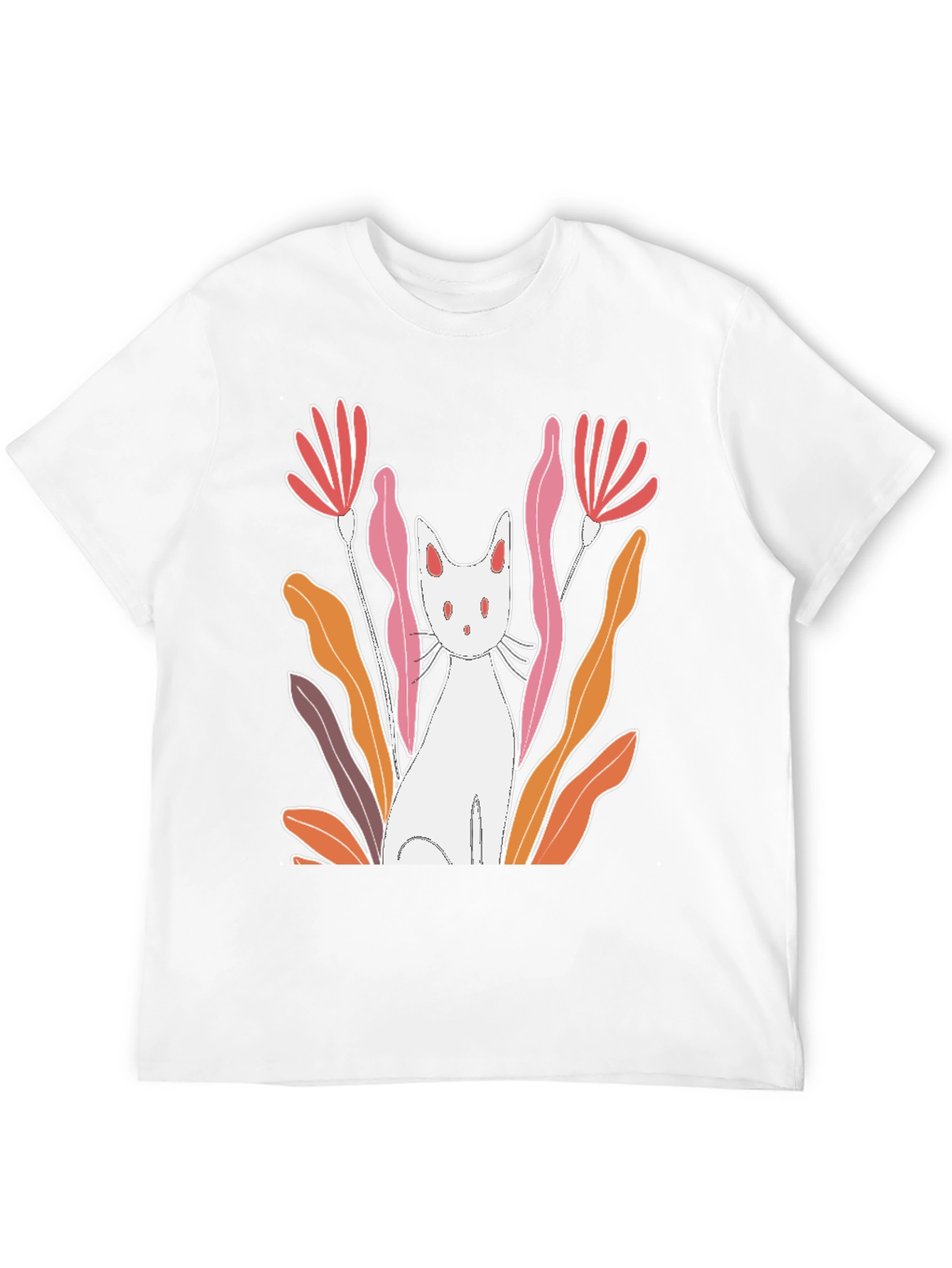 Cat & Flowers Graphic Tee