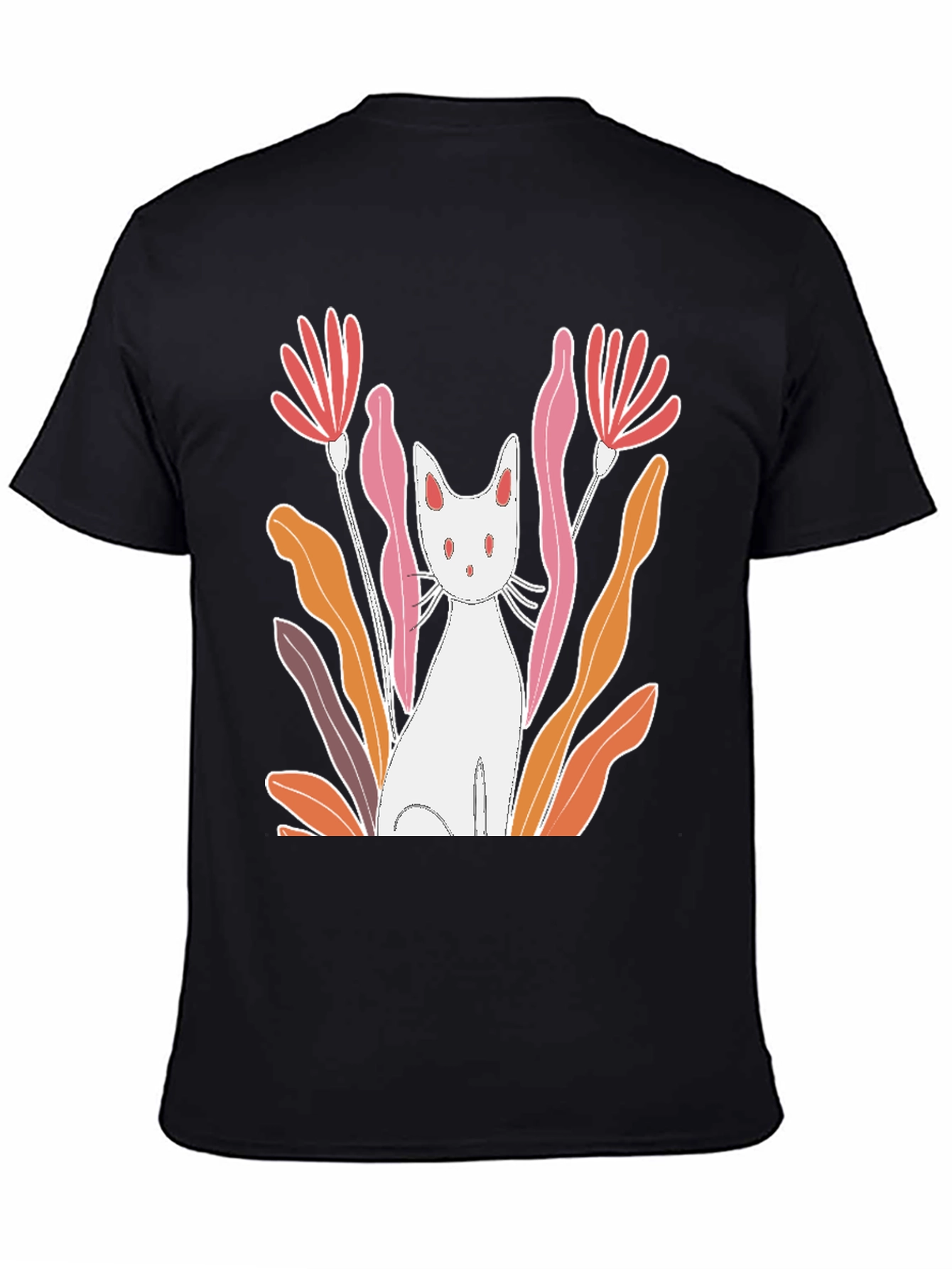 Cat & Flowers Graphic Tee