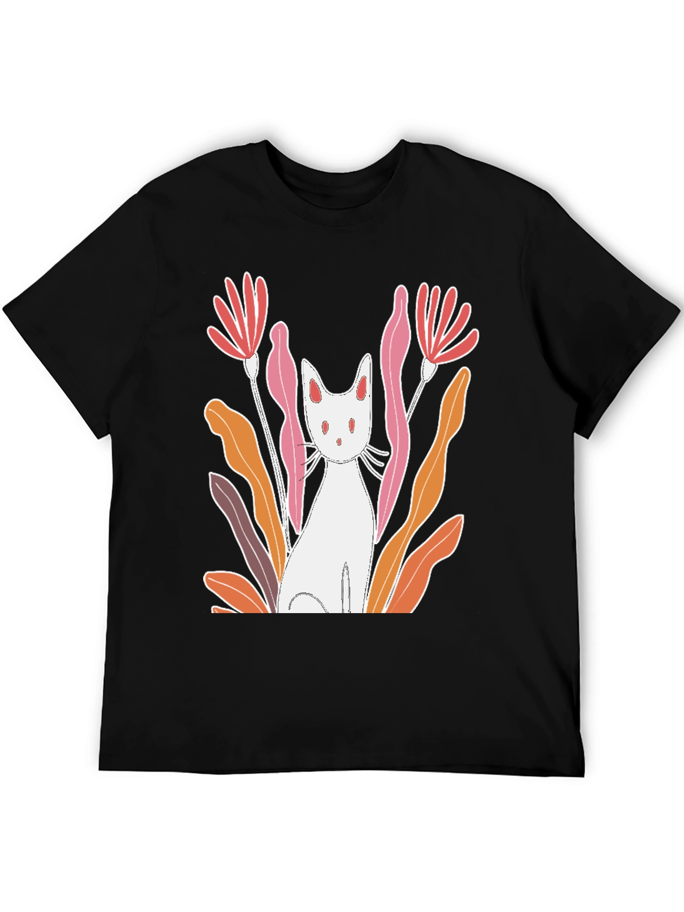 Cat & Flowers Graphic Tee