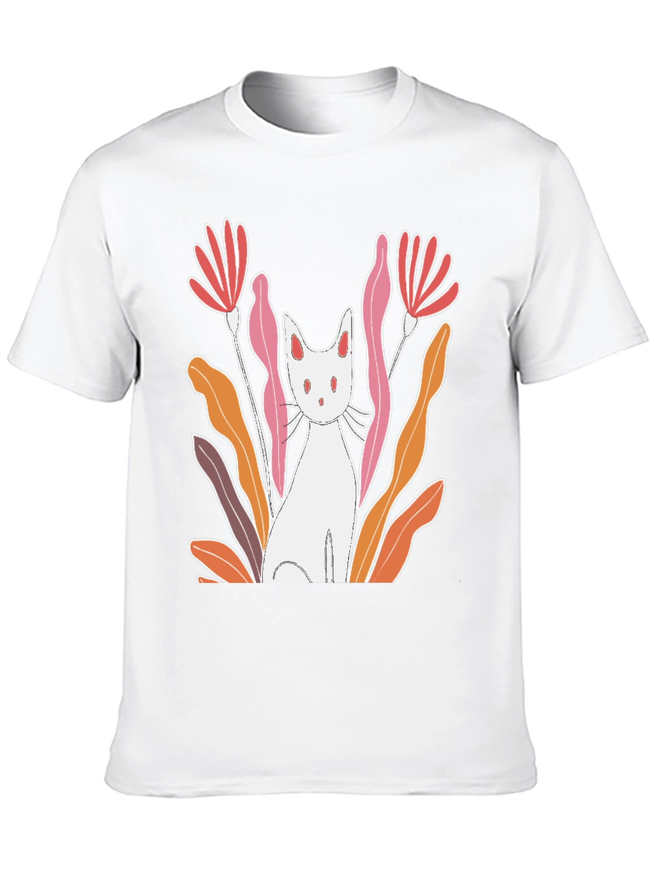 Cat & Flowers Graphic Tee